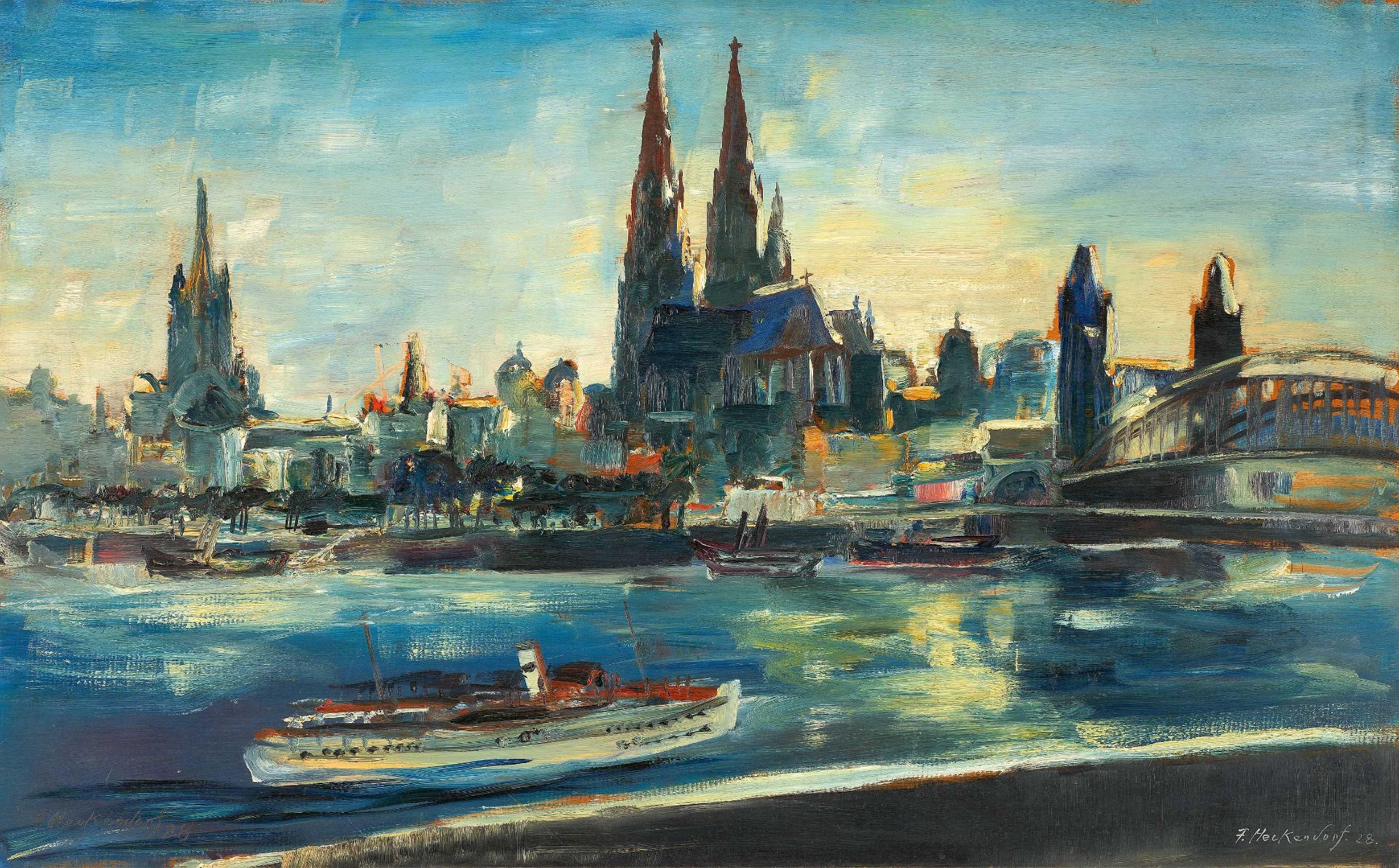 Franz Heckendorf: Blick auf Köln am Rhein