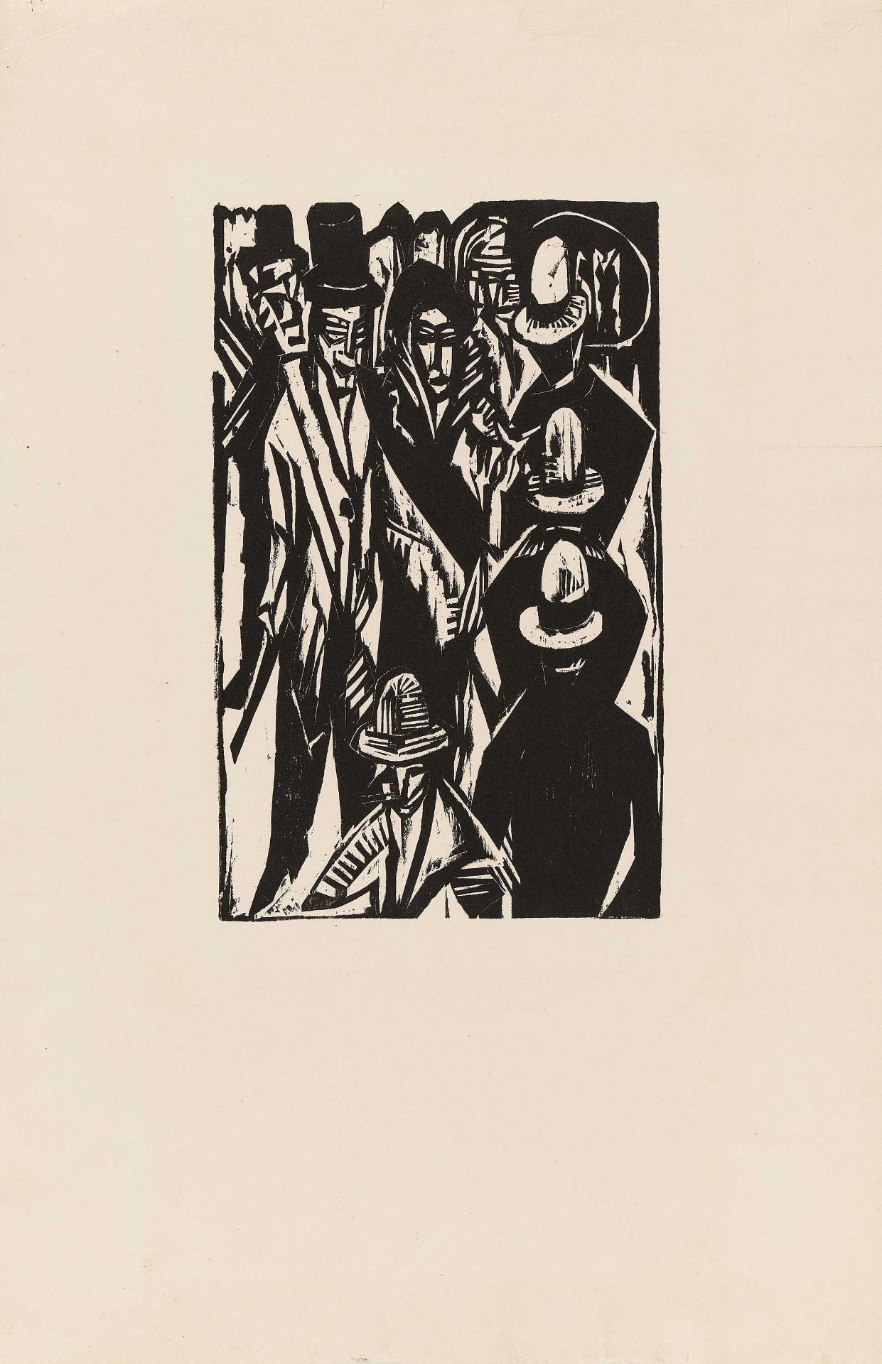 Ernst Ludwig Kirchner: Flanierendes Publikum auf der Straße