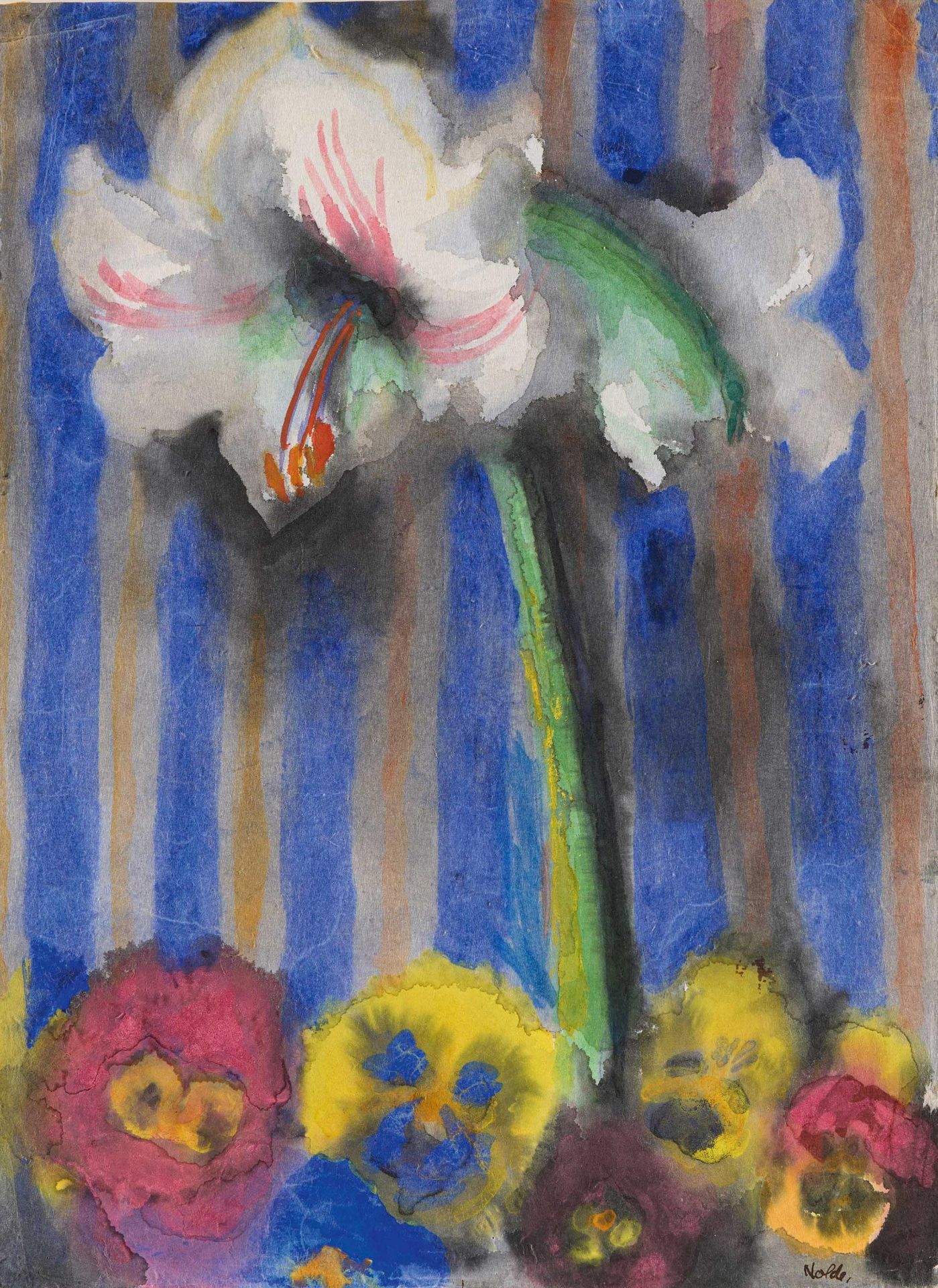 Emil Nolde: Amaryllis und Stiefmütterchen