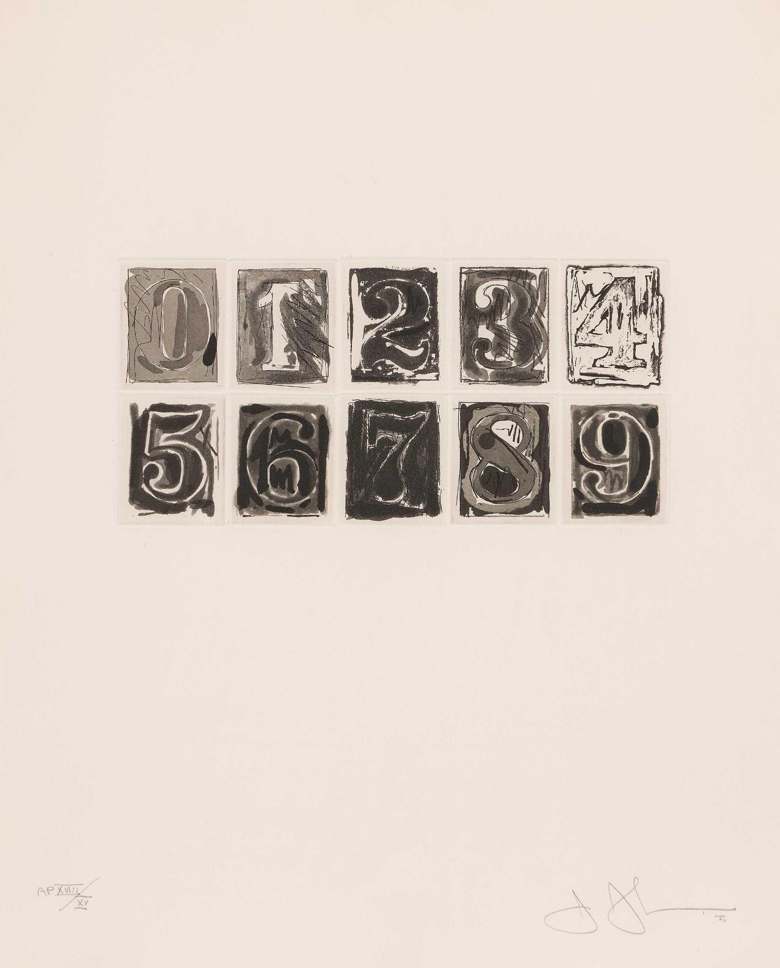 Jasper Johns: 0-9