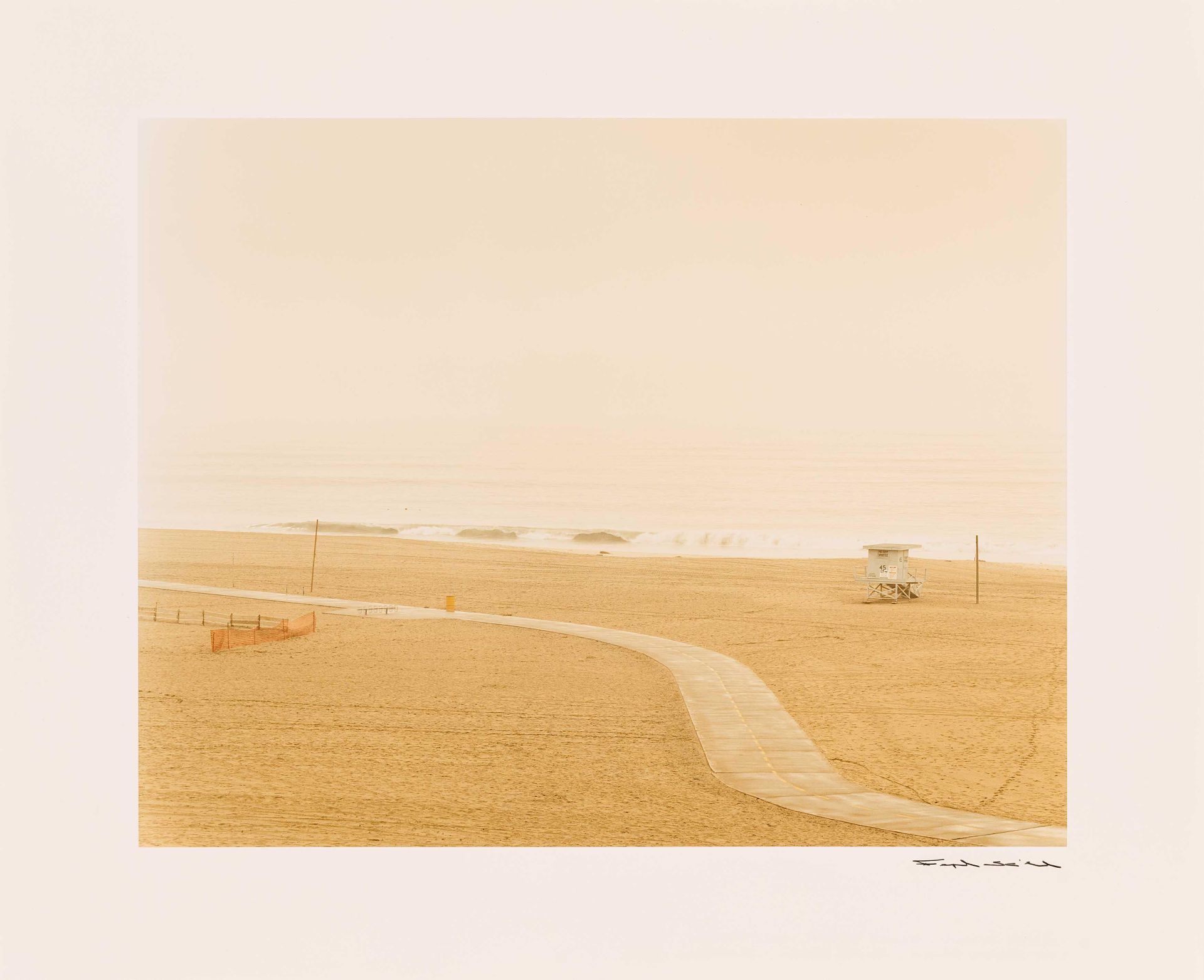 Alfred Seiland: Leerer Strand, Gilles Beach, Kalifornien, 1986