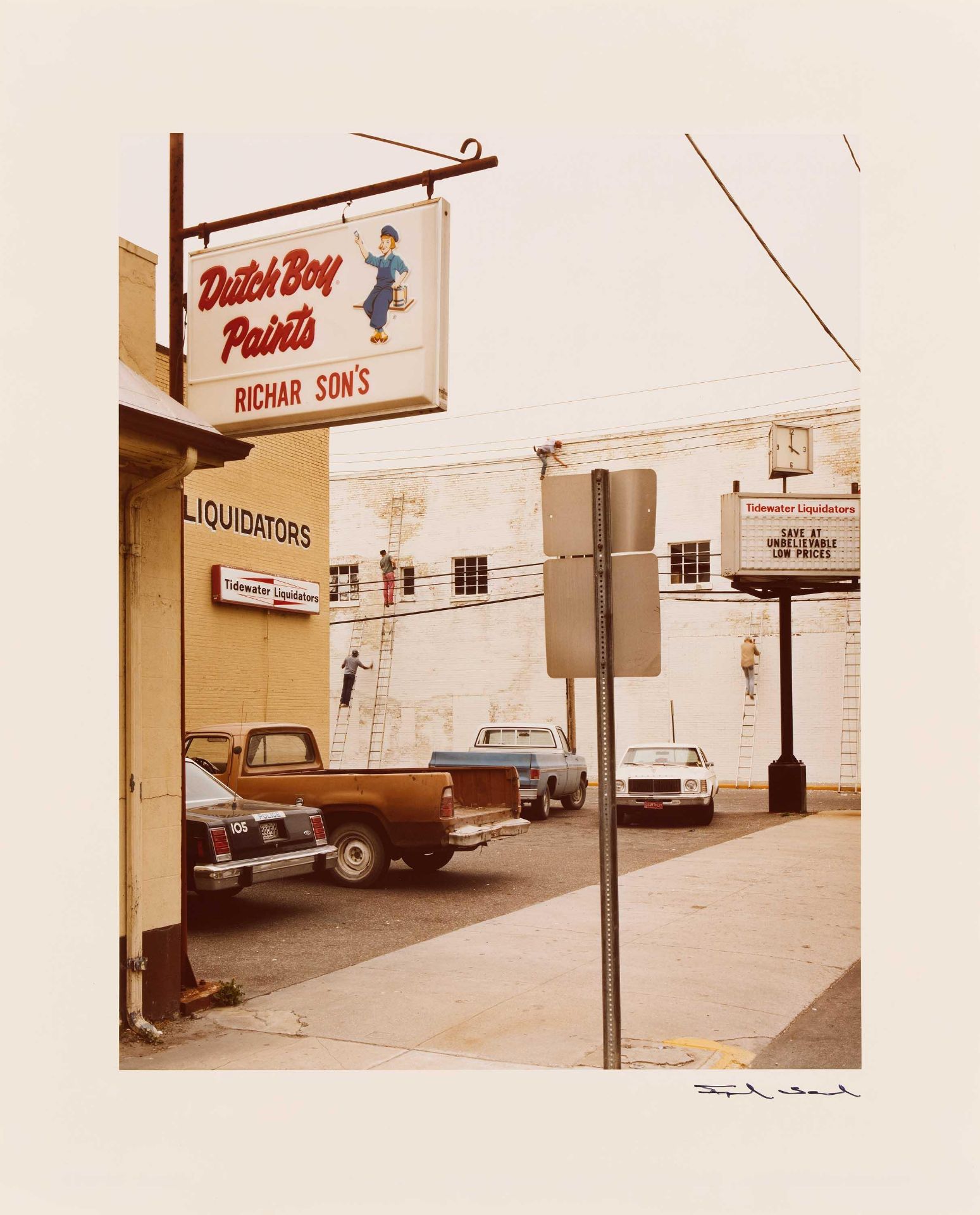 Alfred Seiland: Mauerarbeiten, Elizabeth City, North Carolina, 1983