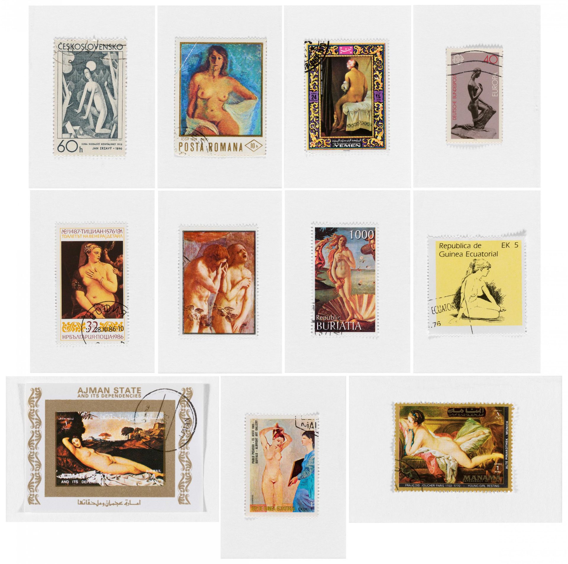 Hans-Peter Feldmann: Briefmarken von Gemälden