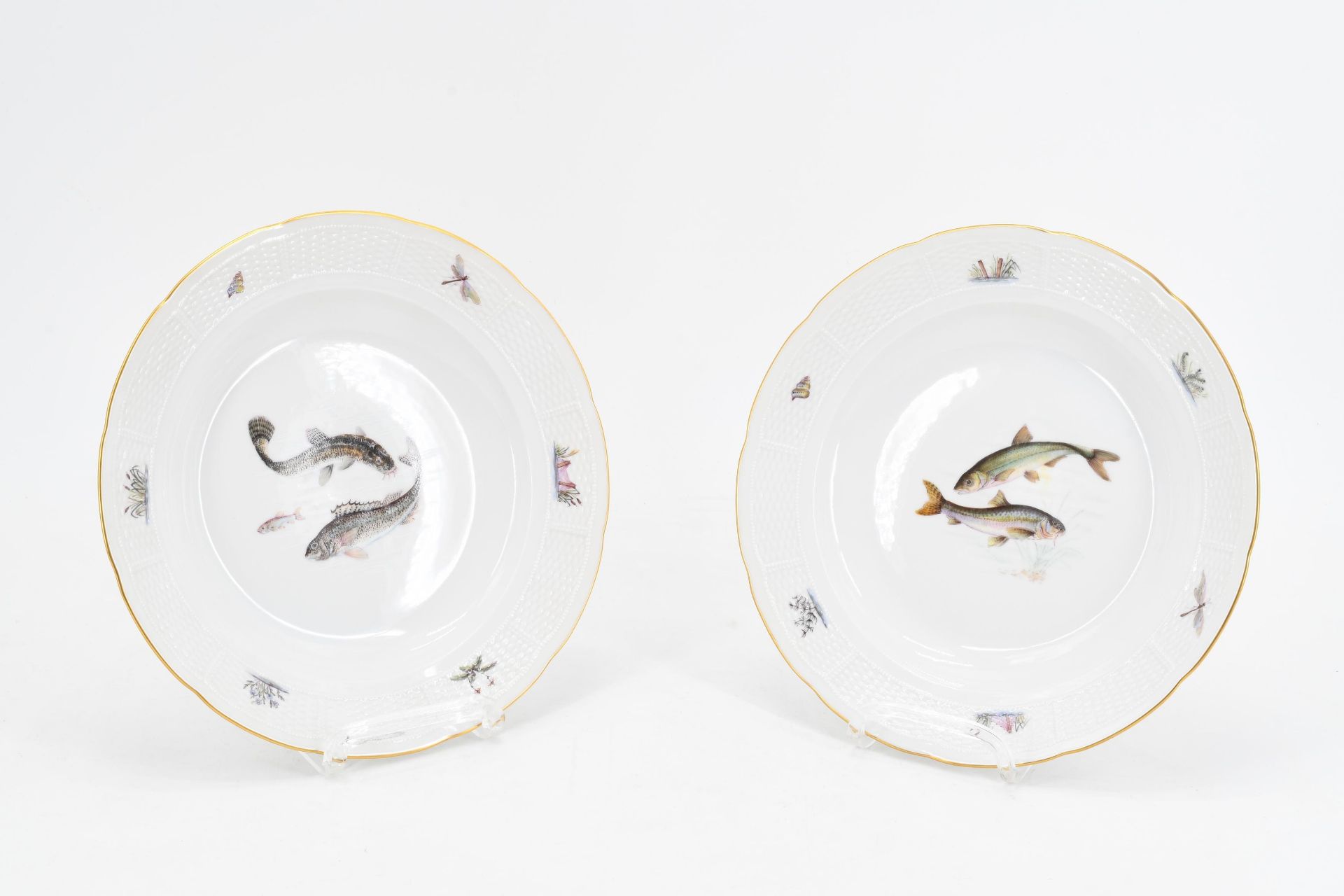 Dinner service with fish decor for 6 persons - Image 14 of 27