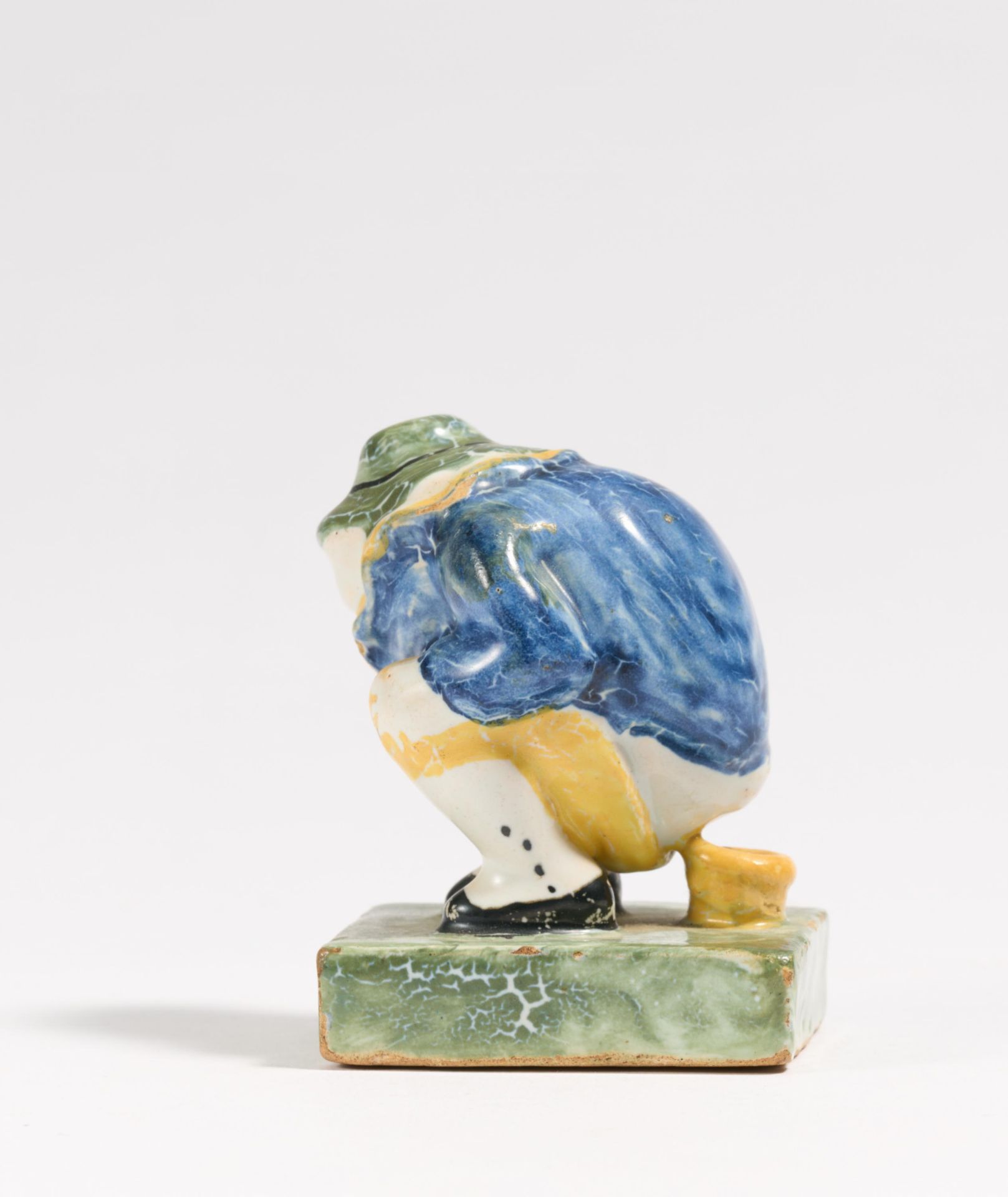 Small figurine of squatting man on chamber pot - Image 3 of 4
