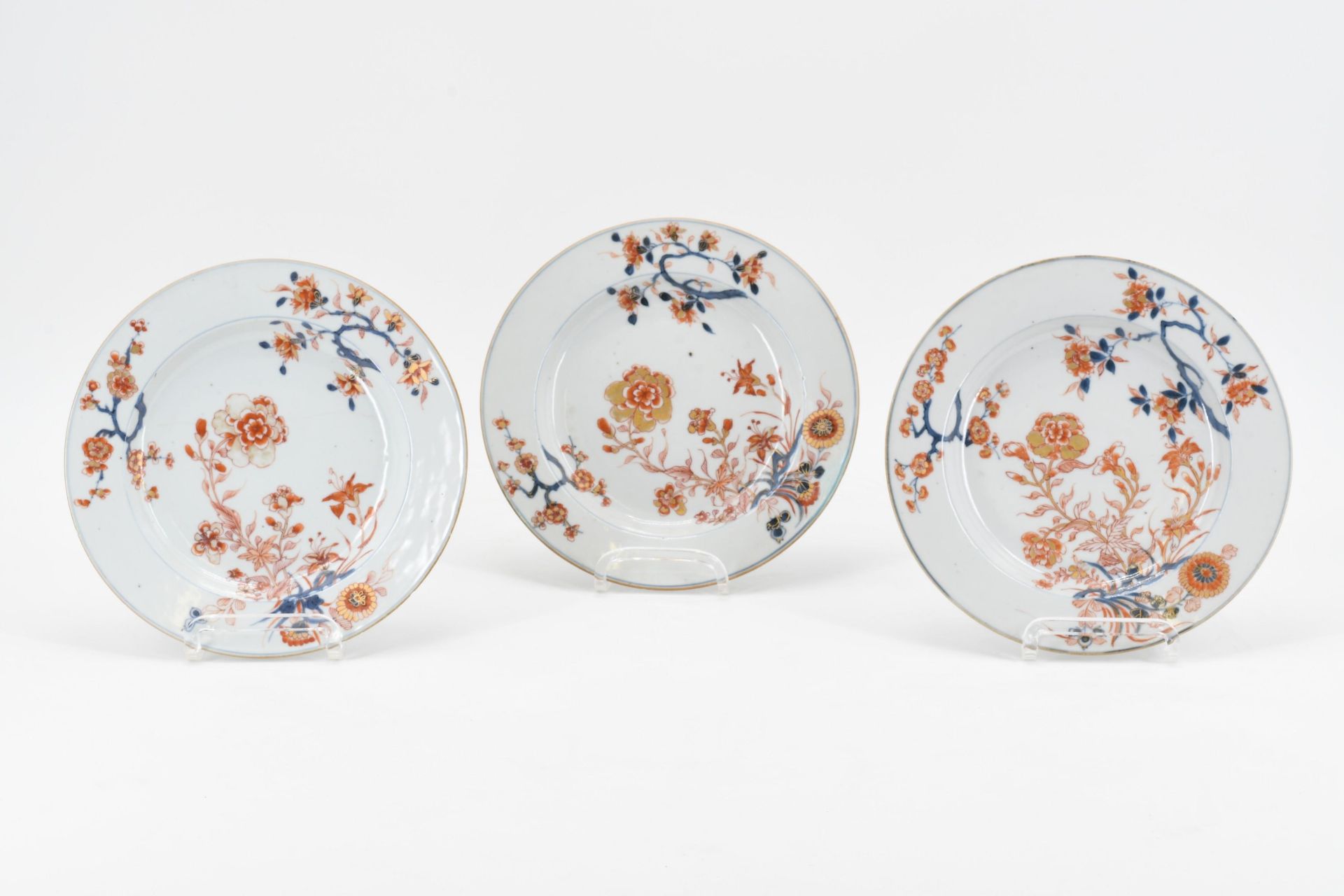 Three plates with Imari decor