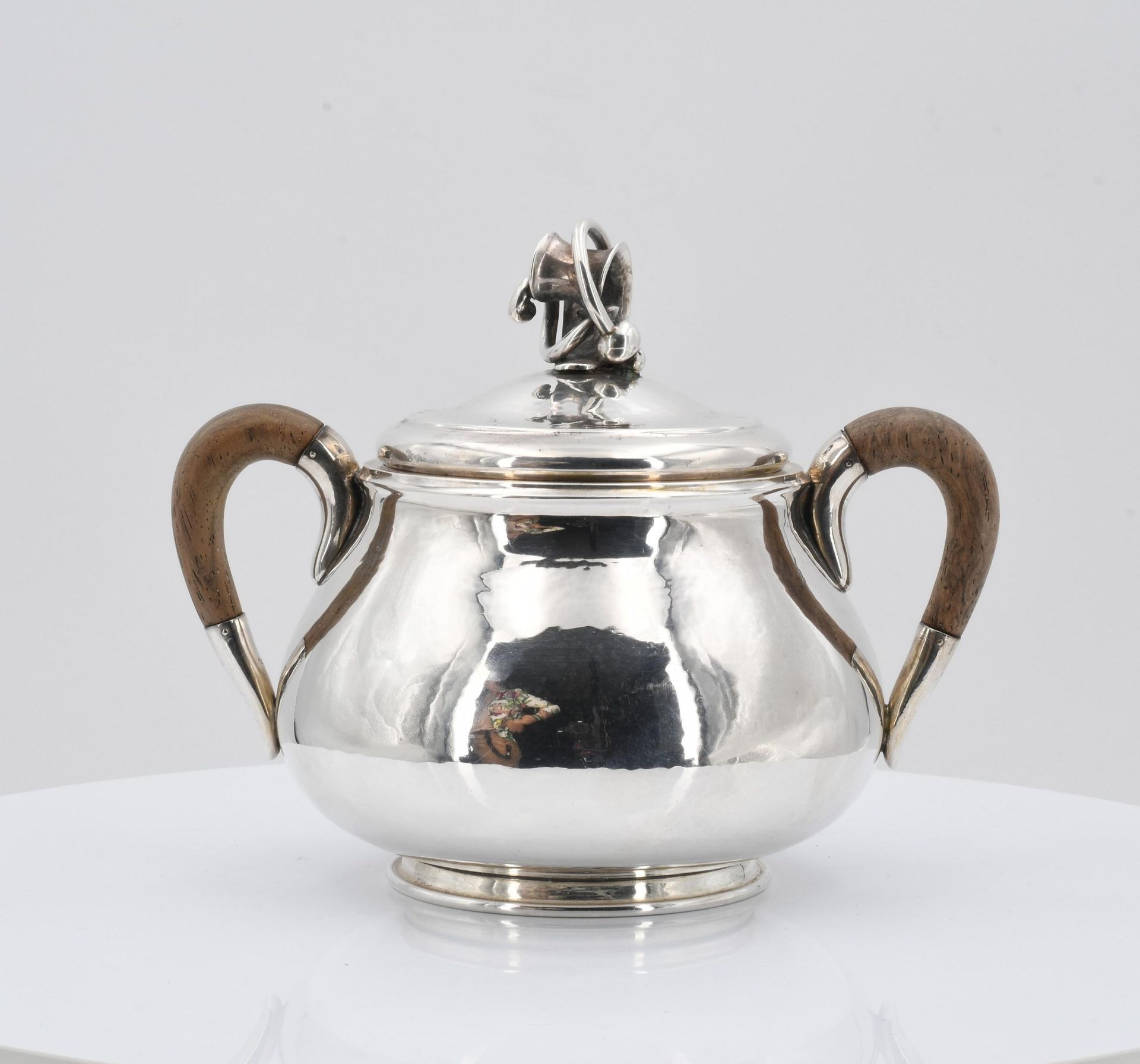 Coffee set with martellé surface and vegetal knobs - Image 12 of 21