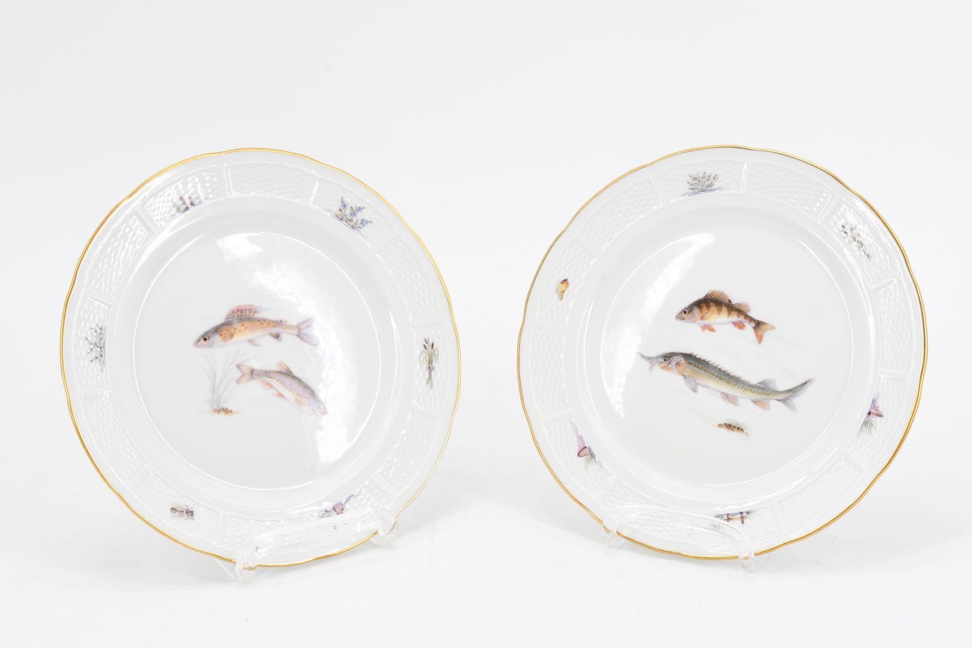 Dinner service with fish decor for 6 persons - Image 22 of 27