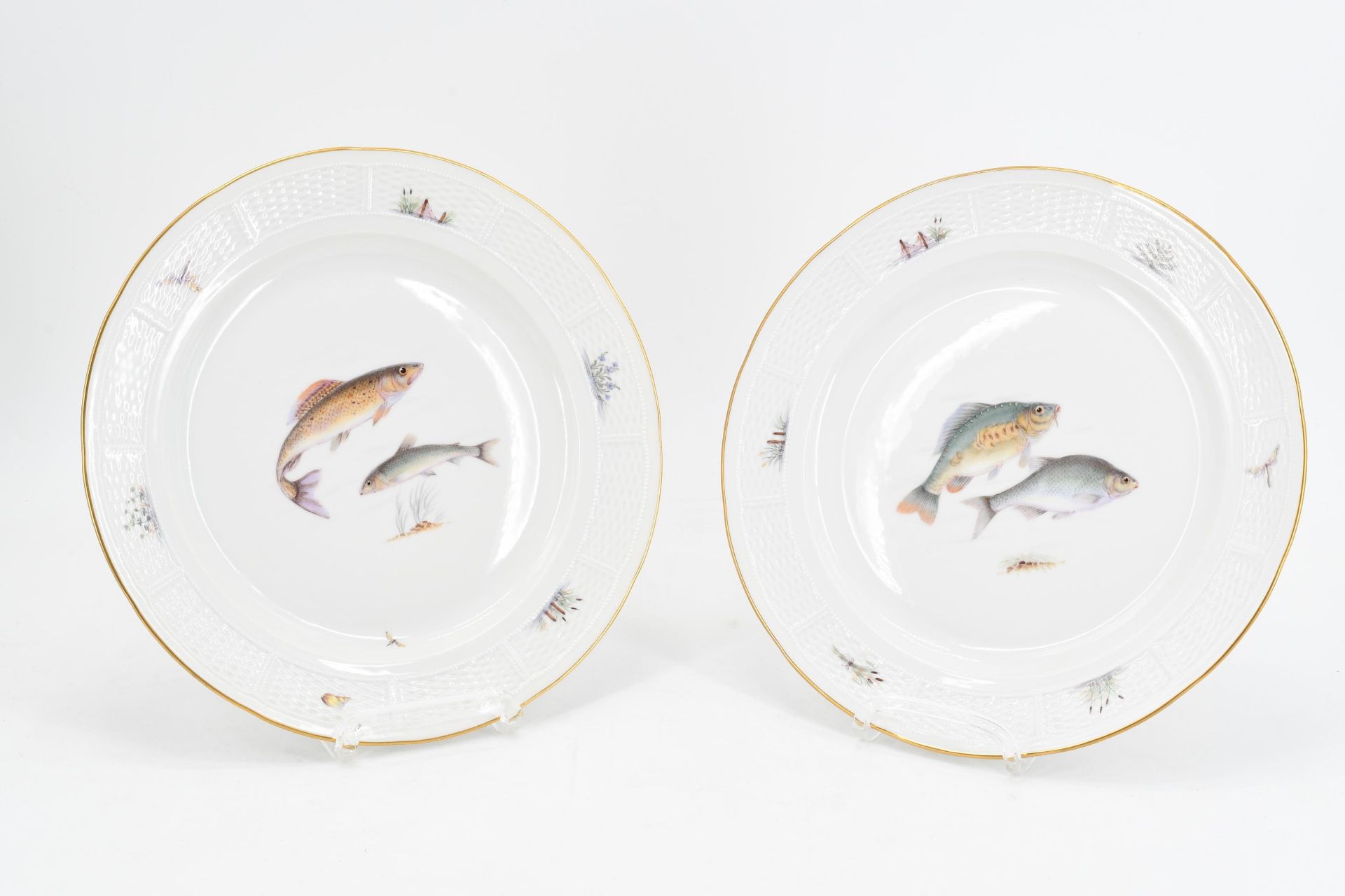 Dinner service with fish decor for 6 persons - Image 8 of 27
