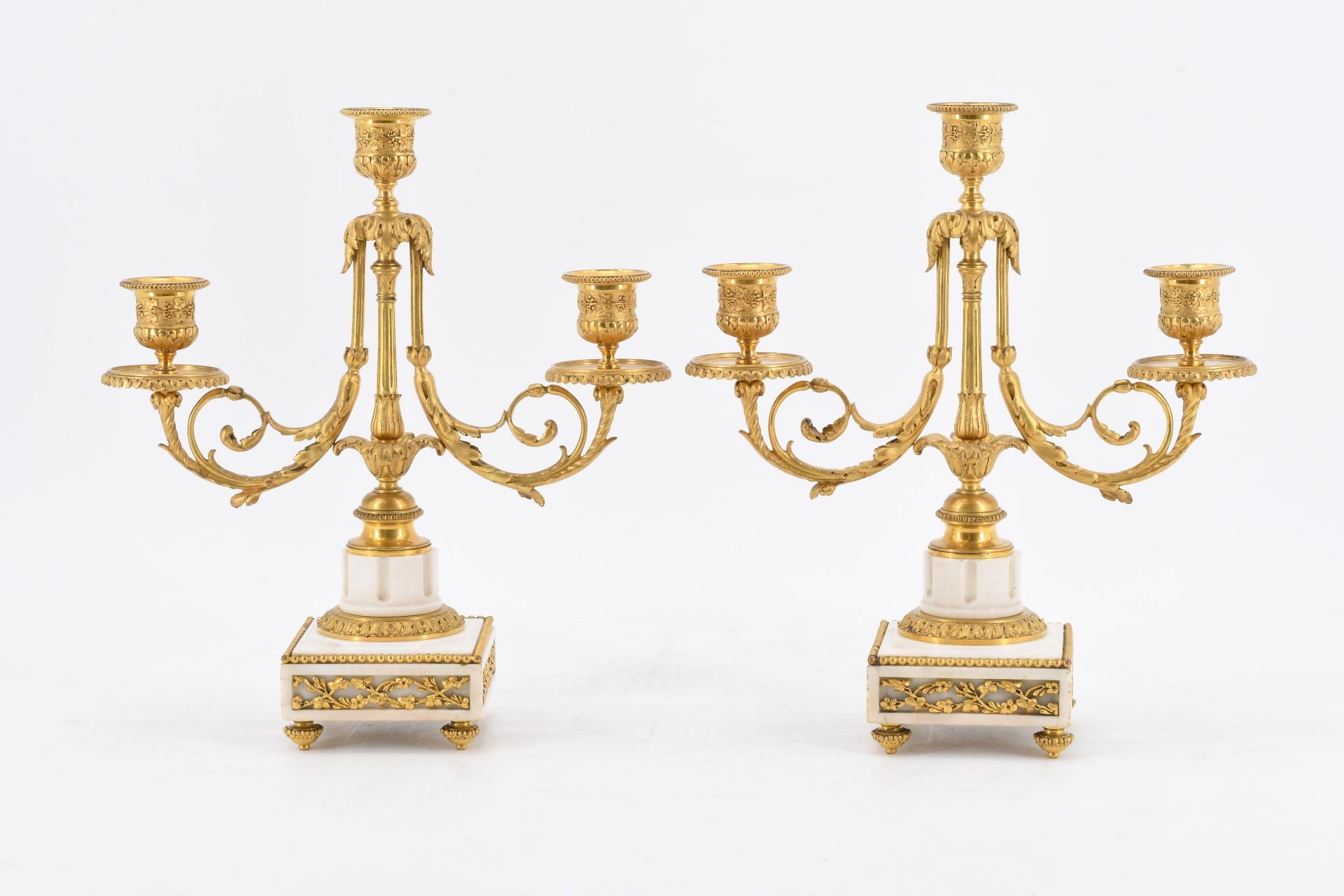 Pair of Napoleon III candle sticks