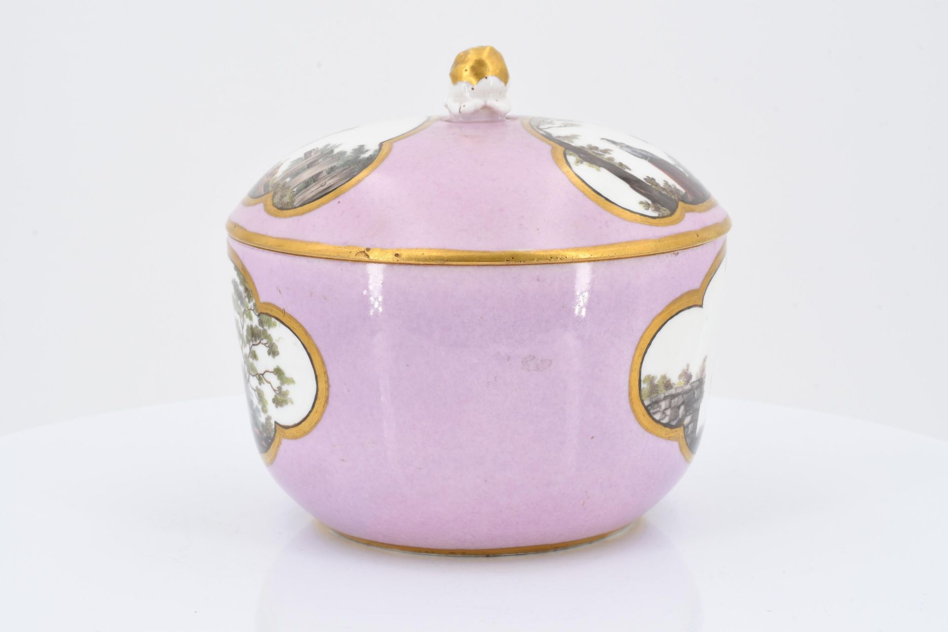 Sugar bowl with purple fond - Image 5 of 7