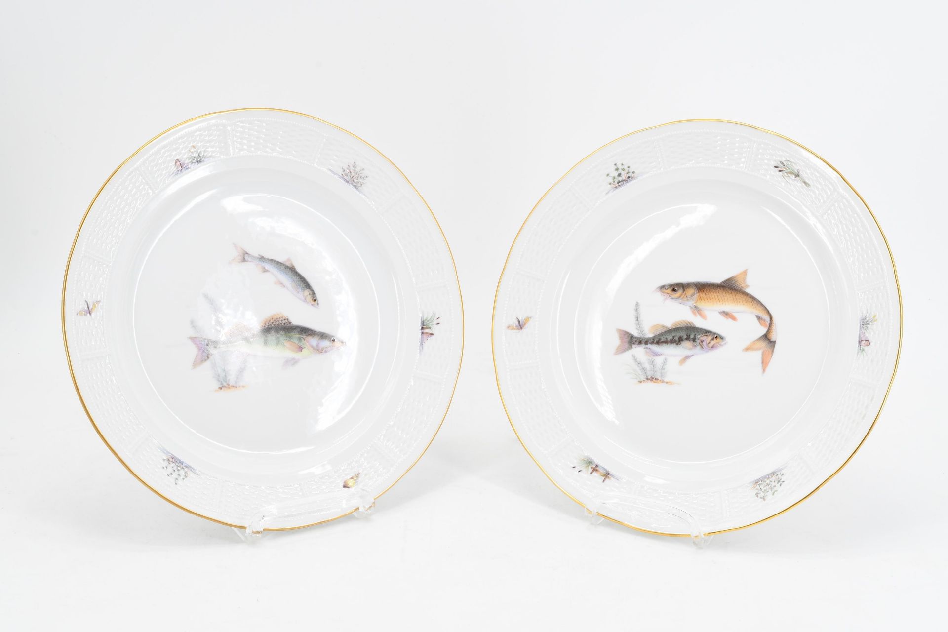 Dinner service with fish decor for 6 persons - Image 10 of 27