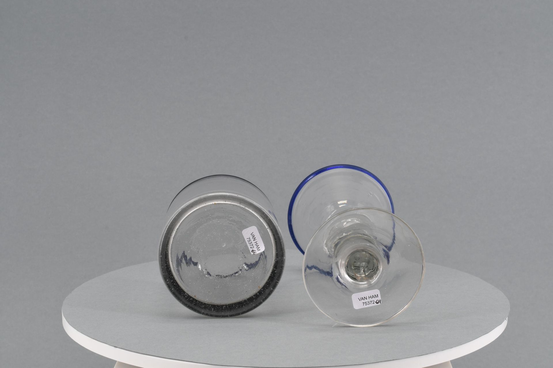 Two glasses with blue rim - Image 6 of 6