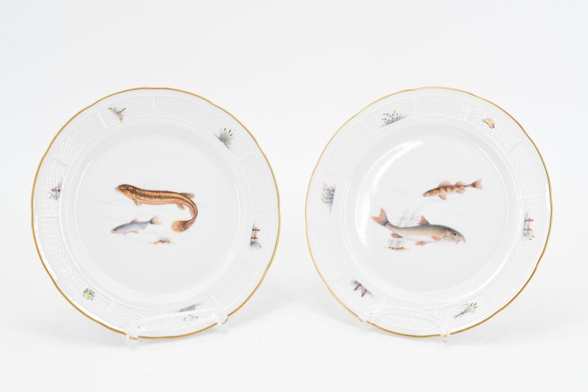 Dinner service with fish decor for 6 persons - Image 20 of 27