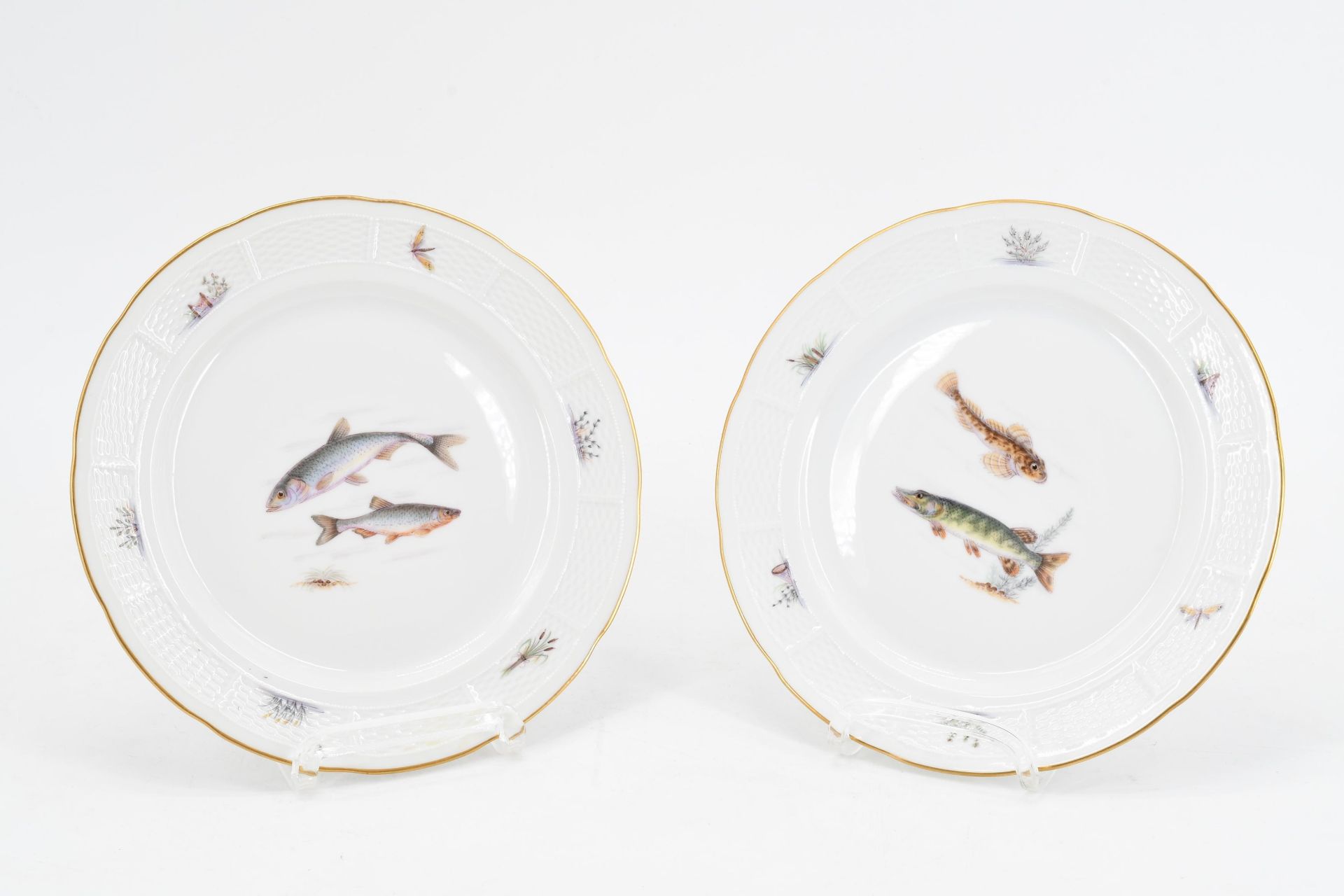 Dinner service with fish decor for 6 persons - Image 18 of 27