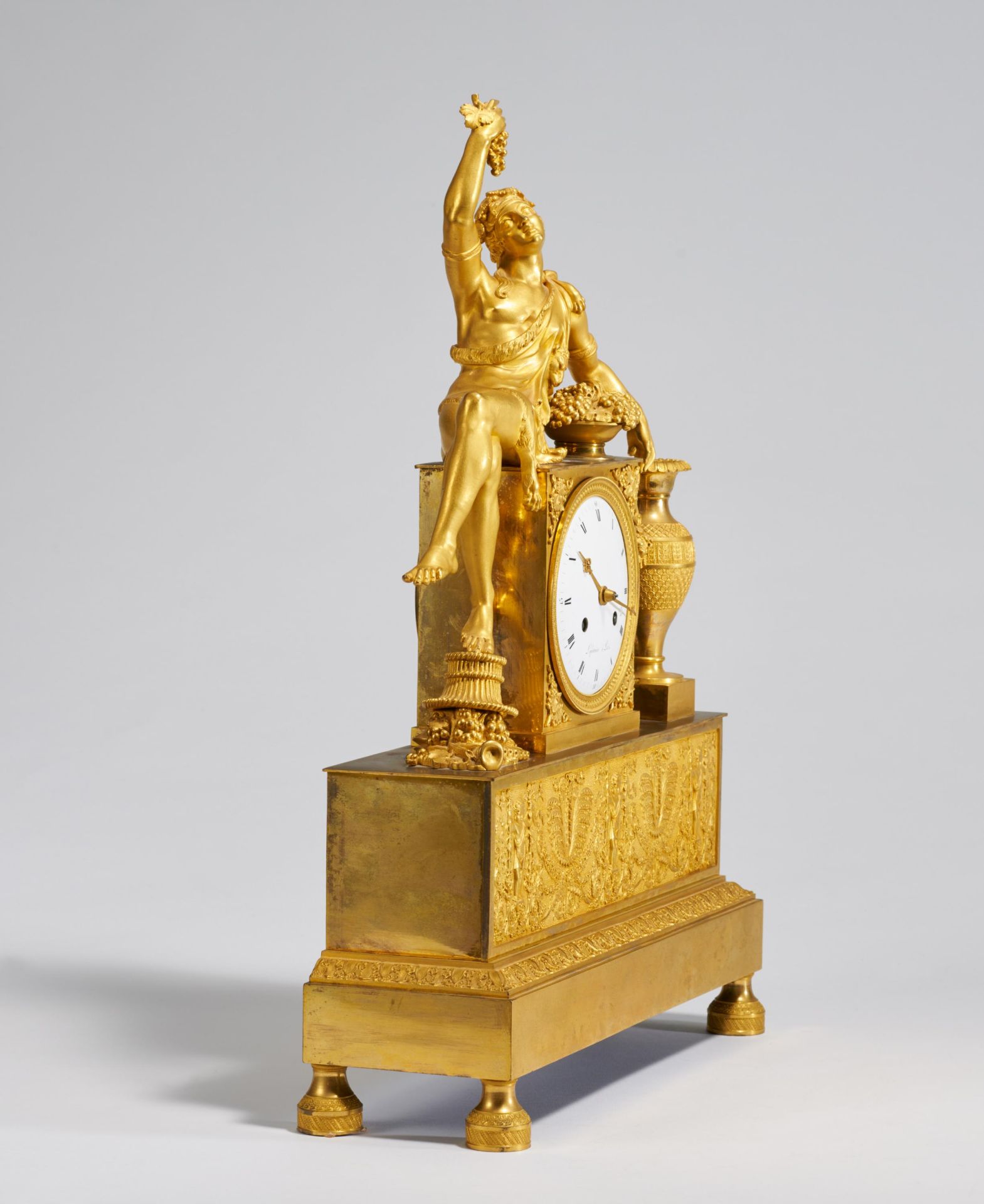 Pendulum clock with bacchant - Image 4 of 4