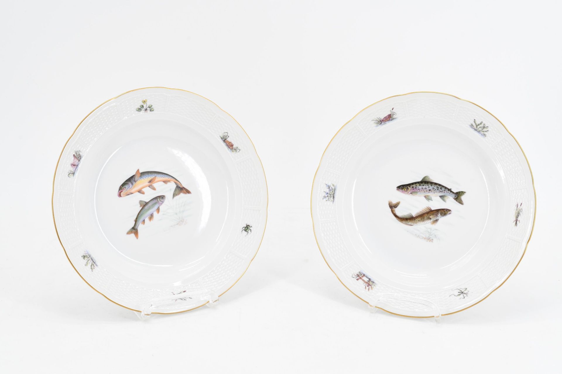 Dinner service with fish decor for 6 persons - Image 12 of 27