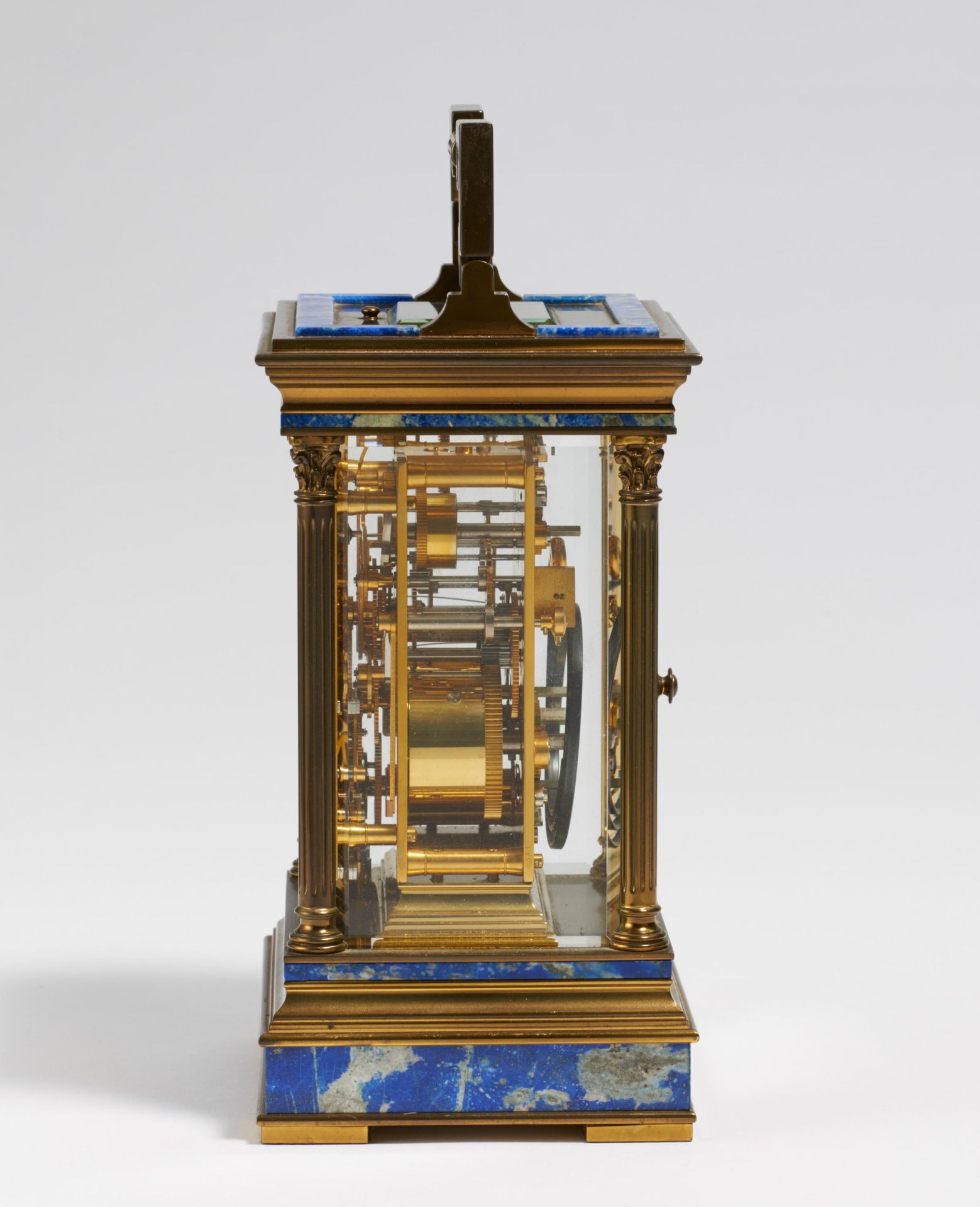 Table clock with lapis lazuli - Image 2 of 4