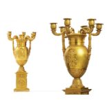Paar exquisite Leuchter in Vasenform Empire