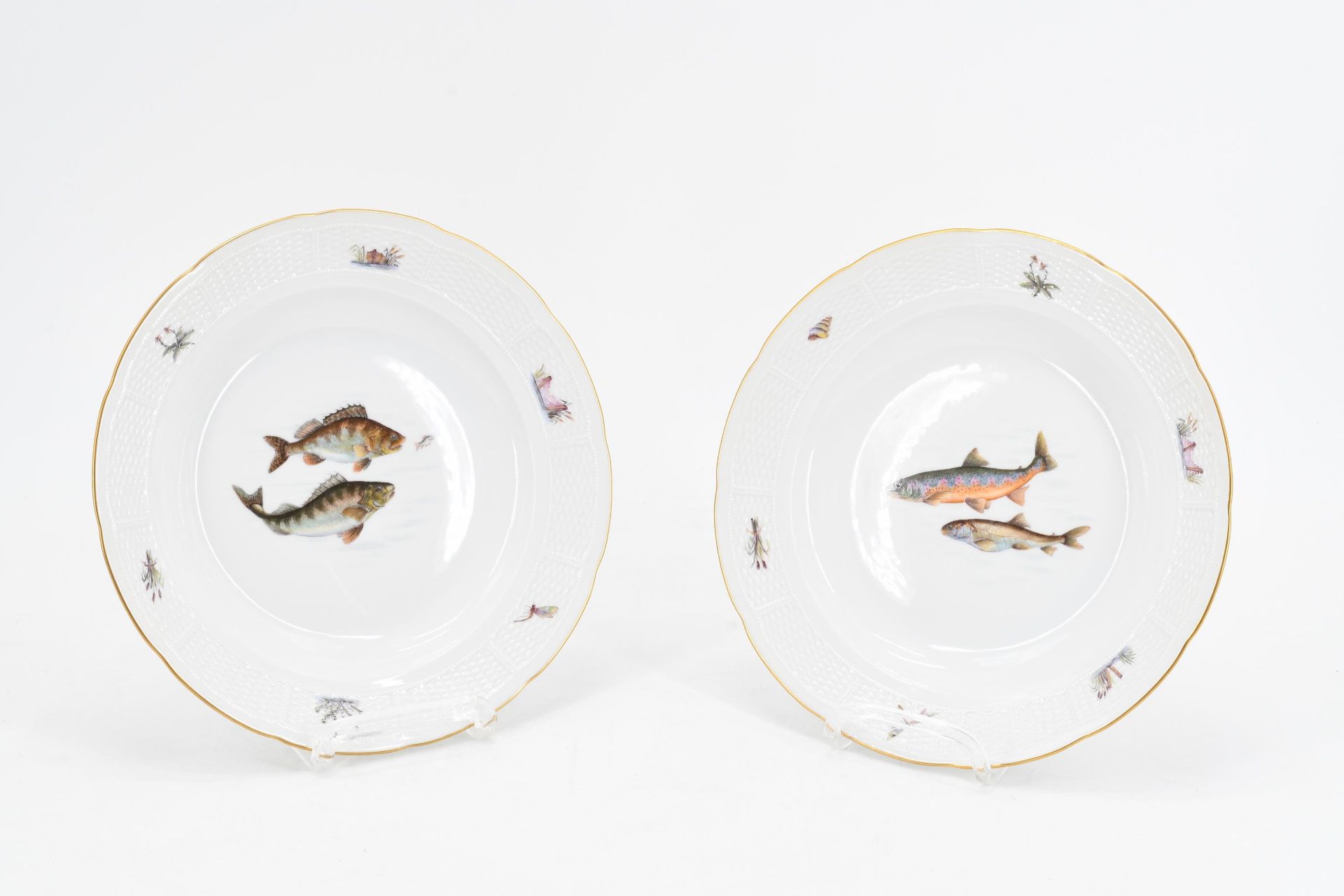 Dinner service with fish decor for 6 persons - Image 16 of 27