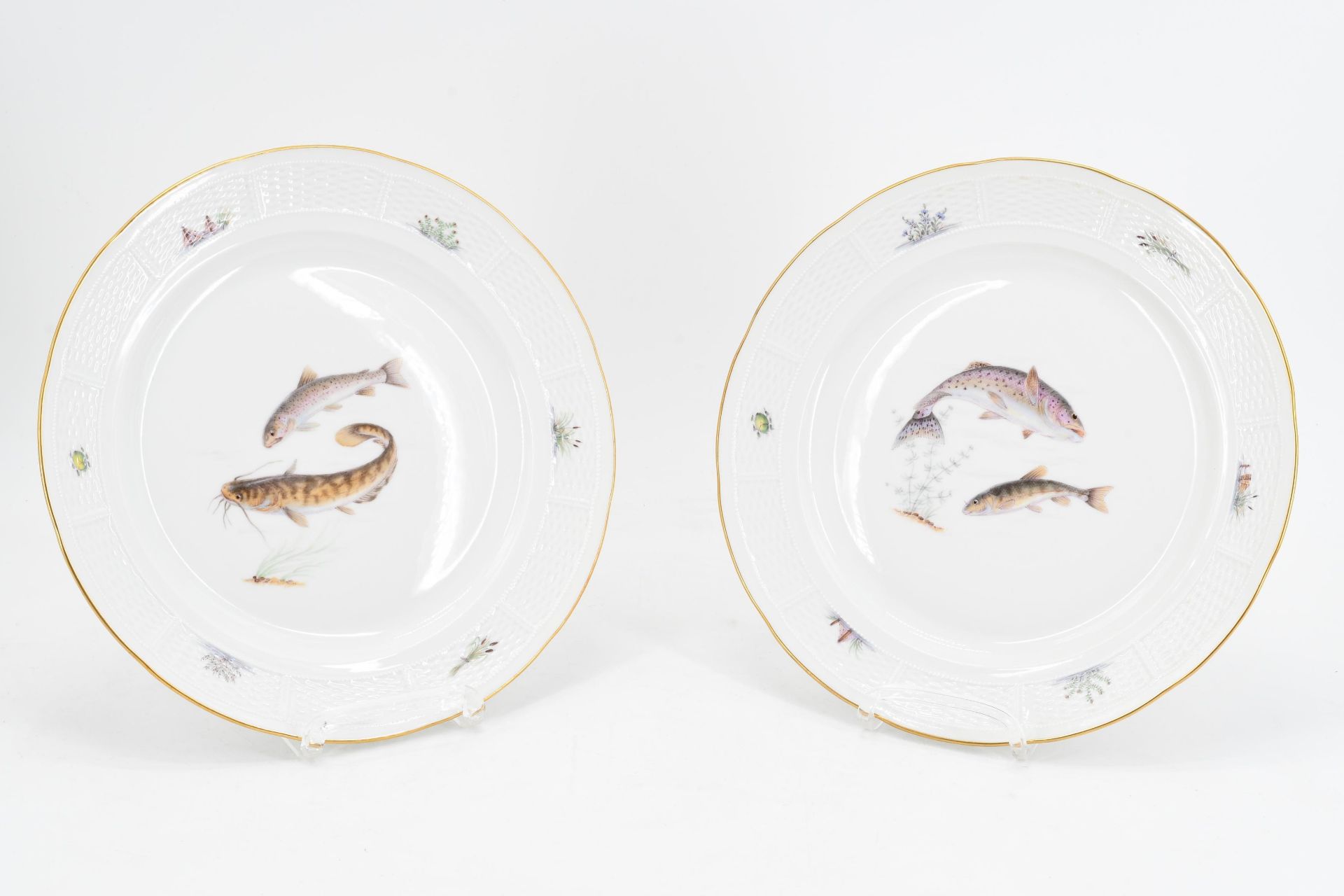 Dinner service with fish decor for 6 persons - Image 6 of 27