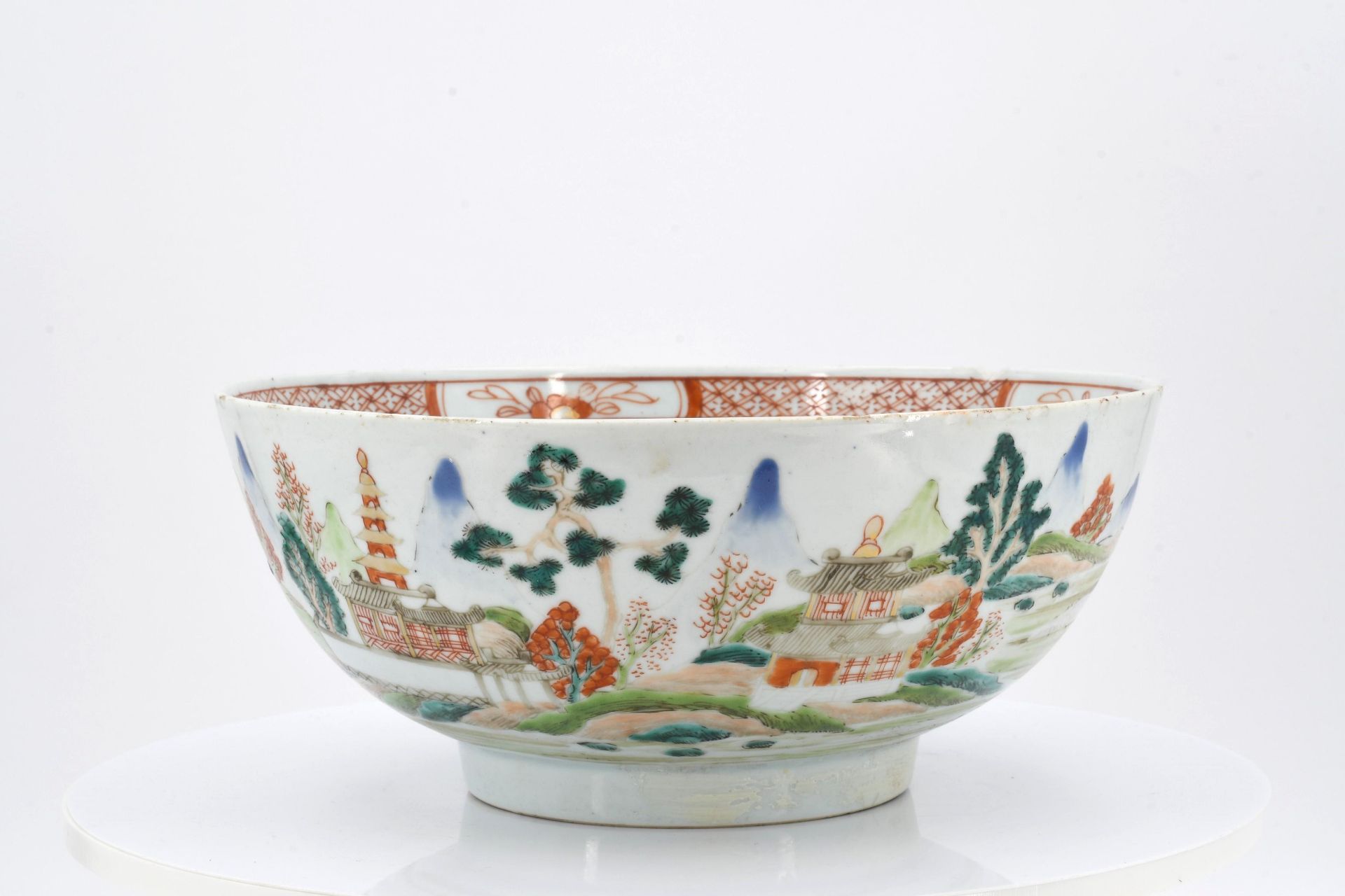 Mixed lot of three bowls, two baluster vases, a plate and a small tea bowl with saucer - Image 15 of 25