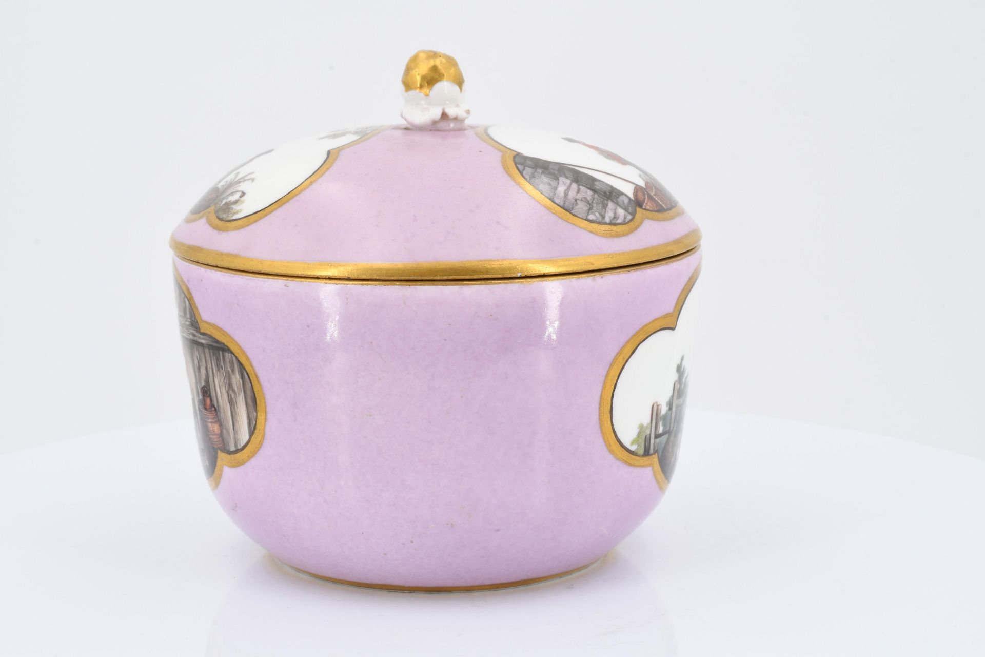 Sugar bowl with purple fond - Image 3 of 7