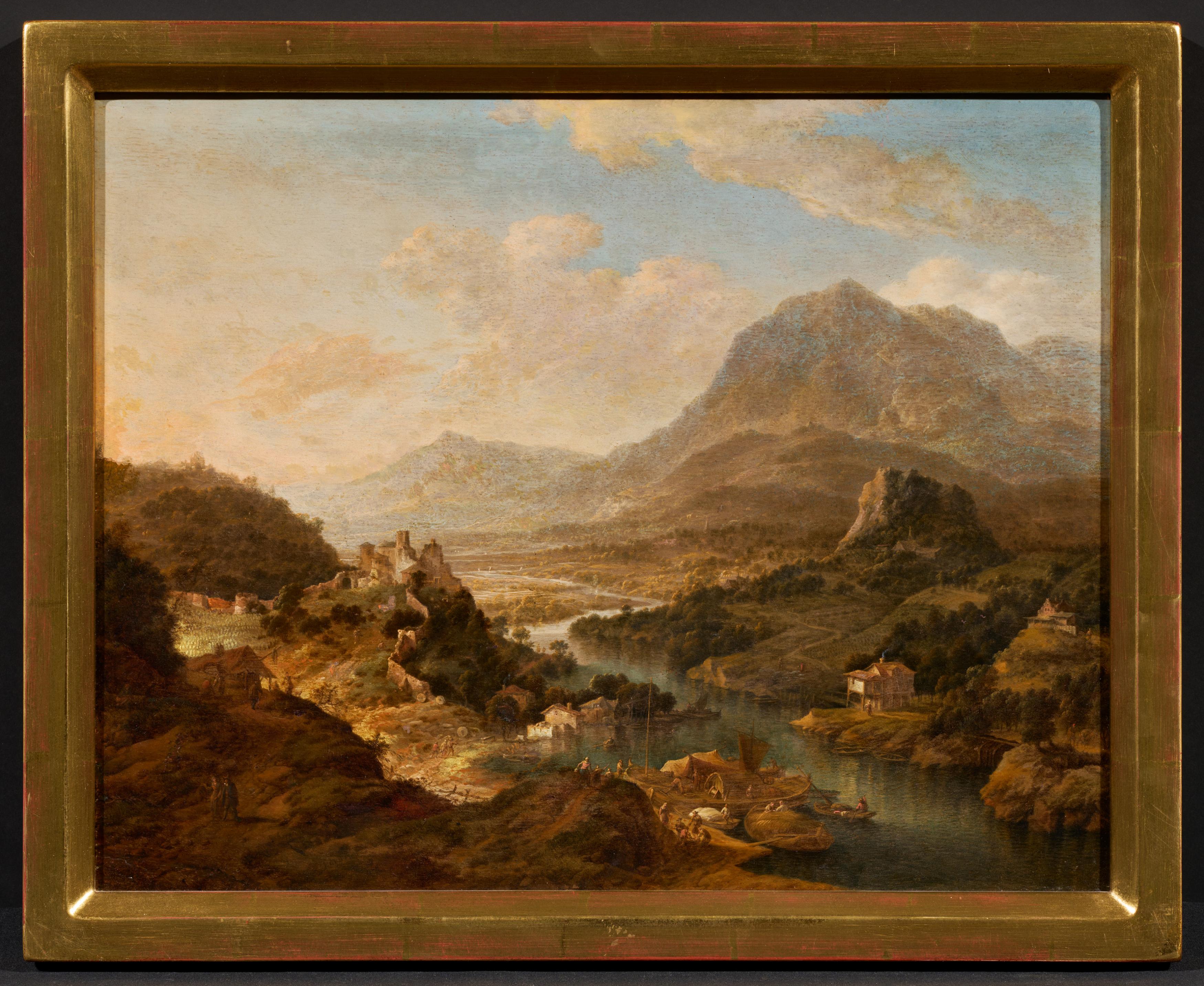 Jan I. Griffier. Mountainous Riverscape - Image 2 of 4