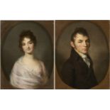 Johann Friedrich August Tischbein: Zwei Gemälde: Porträts eines Paares
