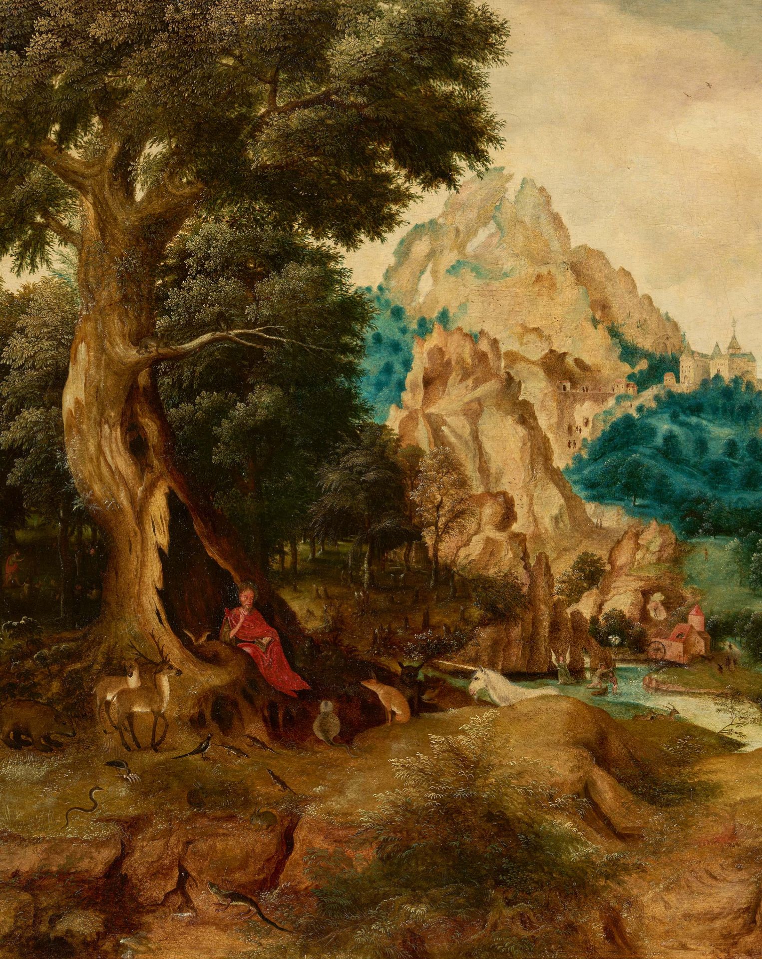 Herri met de Bles. Mountain Landscape with Scenes from the Life of John the Baptist