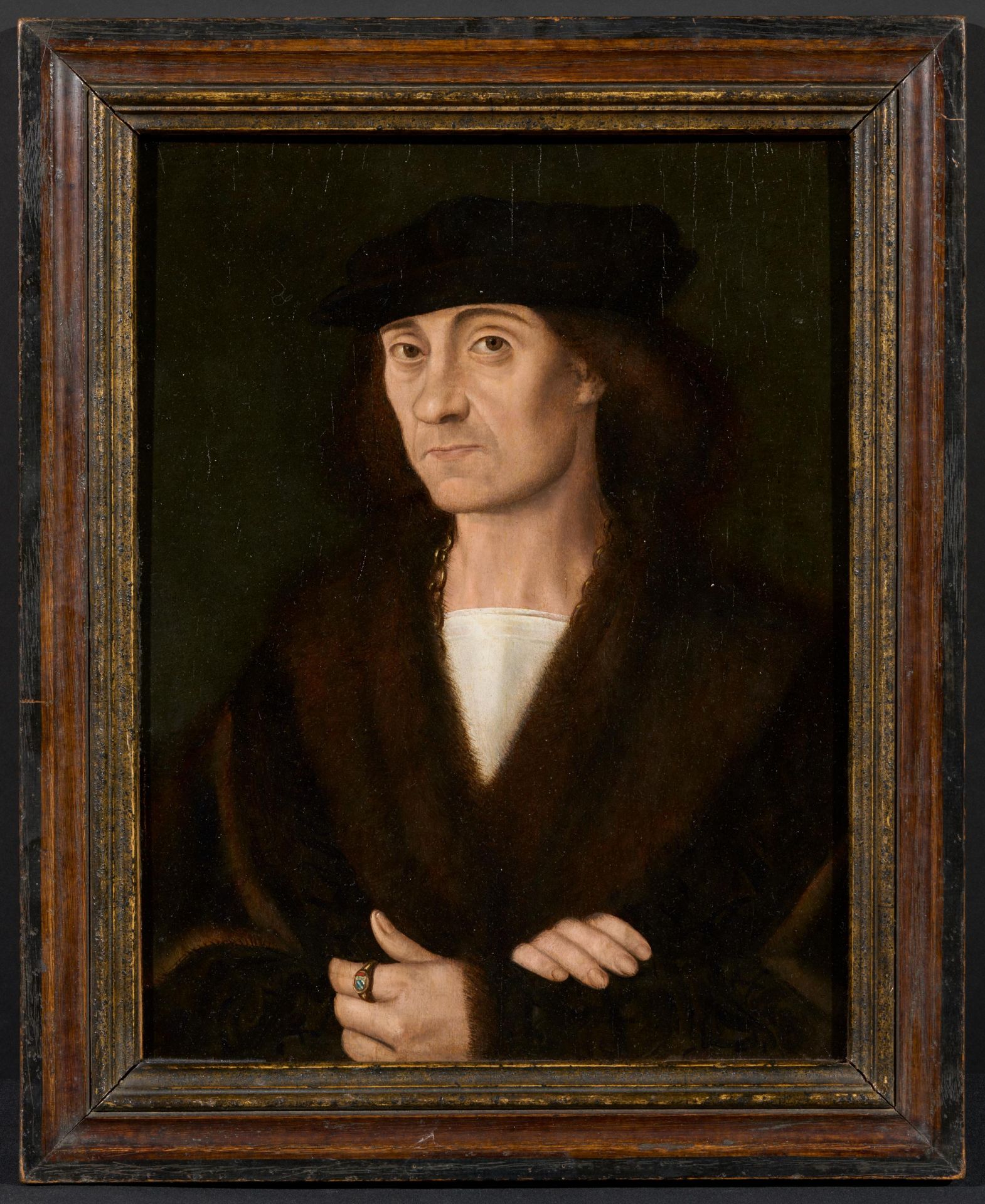 Hans Brosamer. Portrait of a Man with Fur Coat and Signet Ring - Image 2 of 4