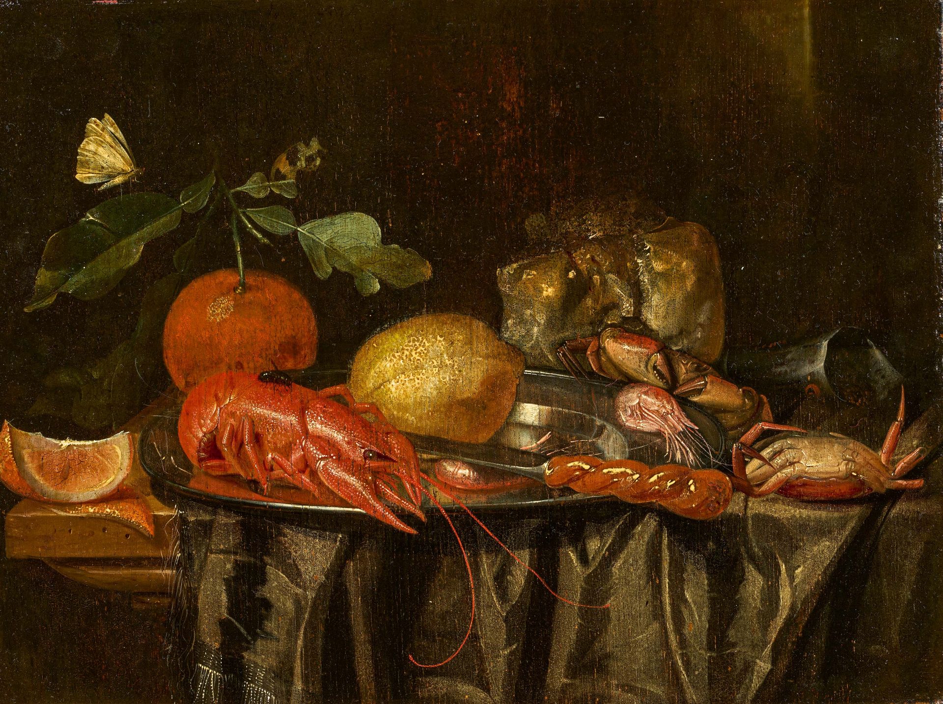 Harmen Loeding. Still Life with Shellfish and Citrus Fruit