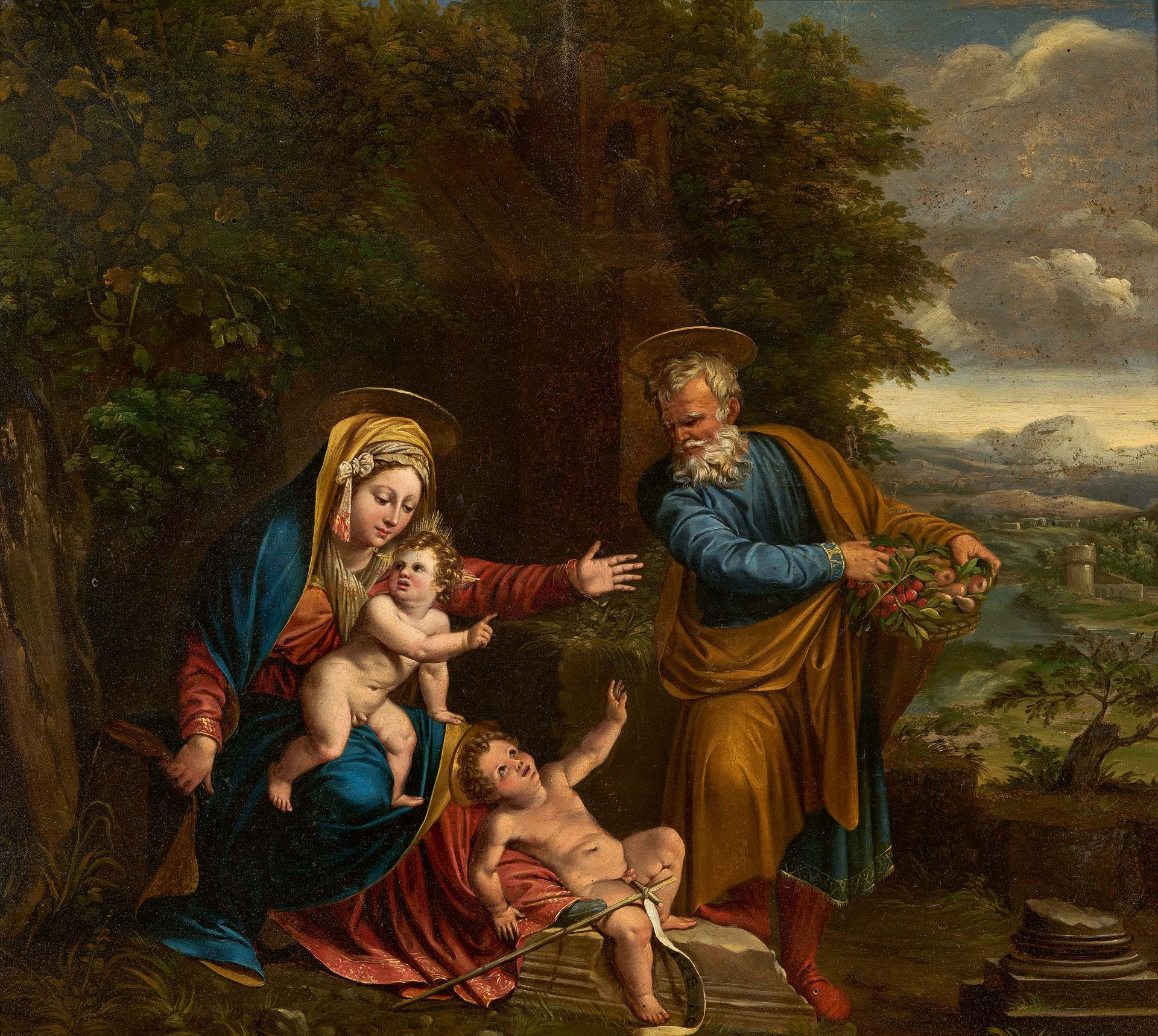 Emilian School. The Holy Family with the John the Baptist