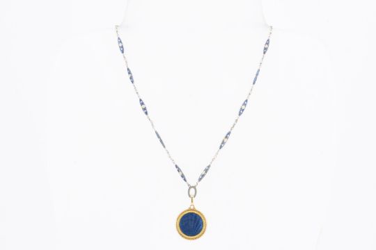 Enamel diamond set: necklace and bracelet - Image 4 of 6