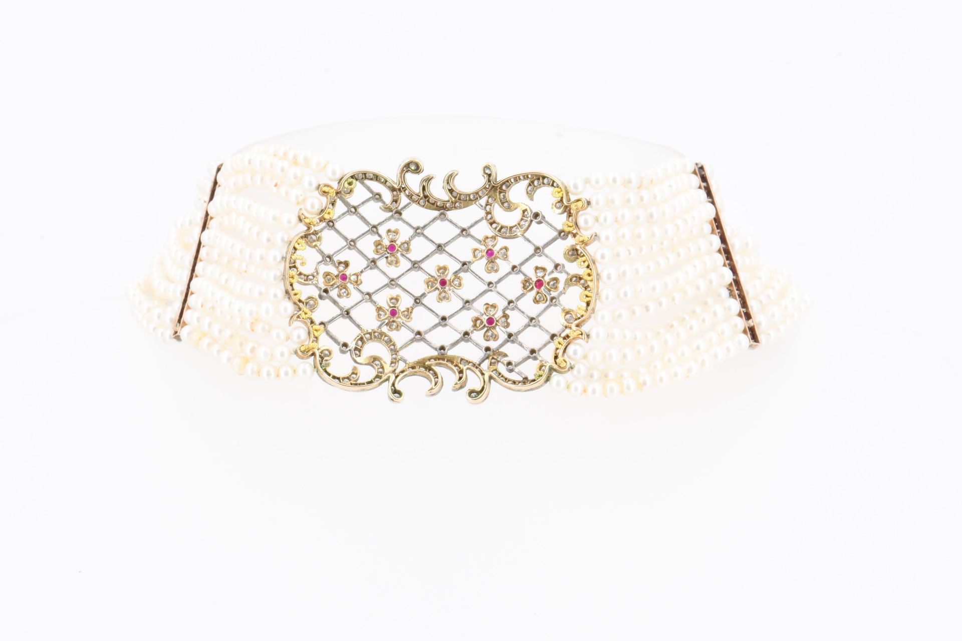 Seed Pearl Collier de Chien - Image 3 of 4
