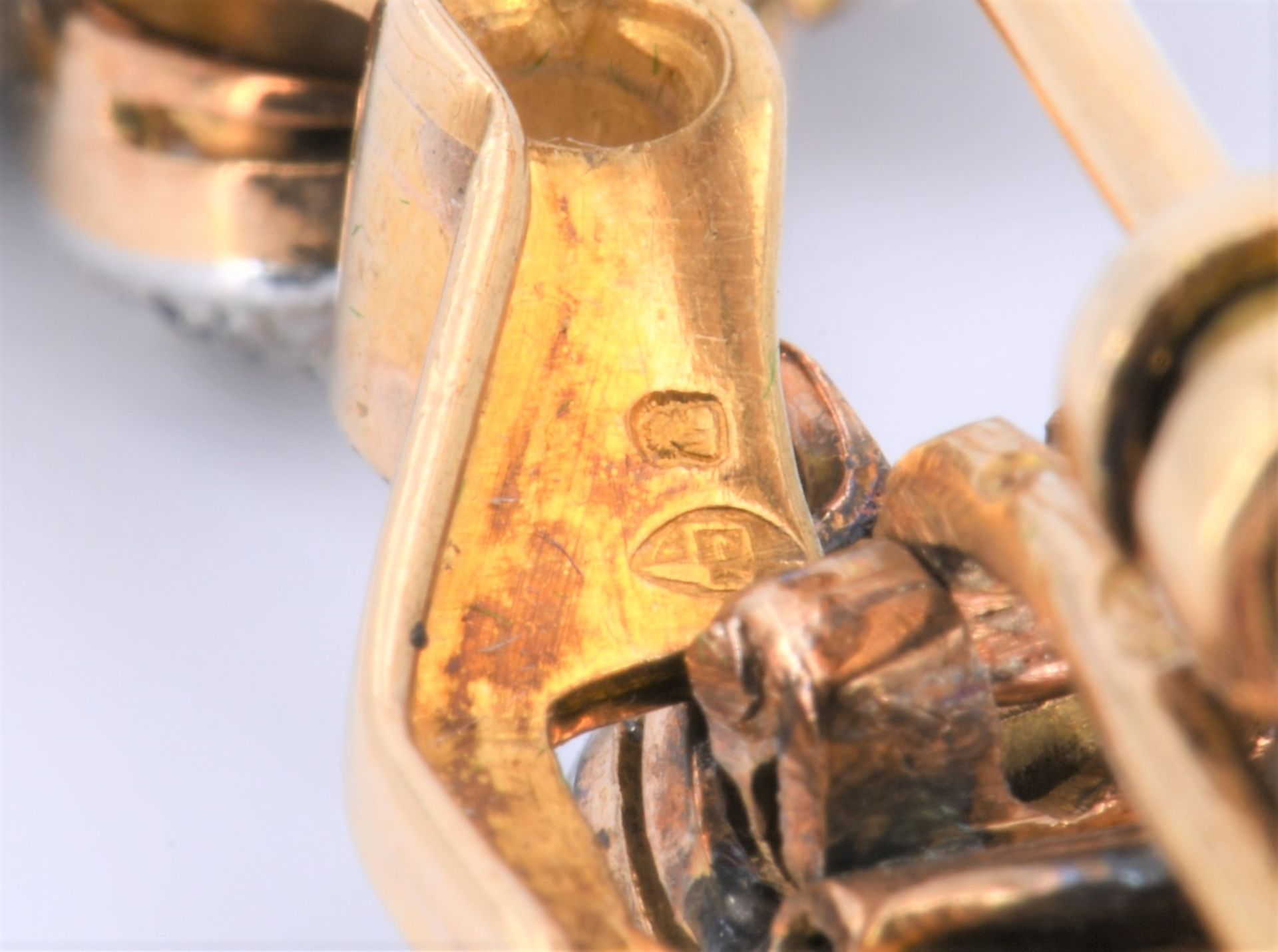 Double brooch with swallow decor - Image 5 of 6