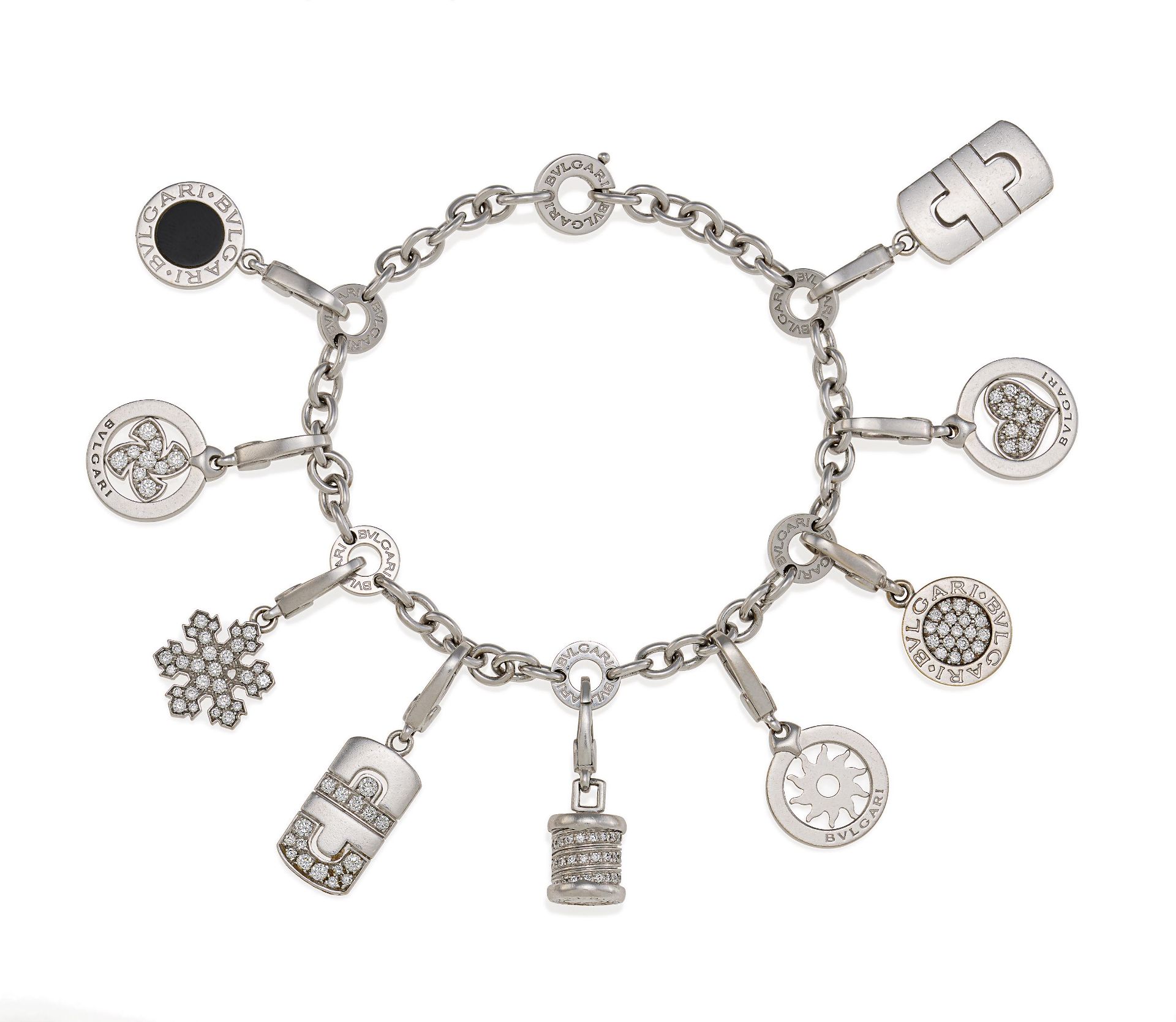 Bulgari: Diamond charm bracelet