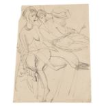 Ernst Ludwig Kirchner: Liegende Frau mit Zigarette und sitzender, rauchender weiblicher Akt