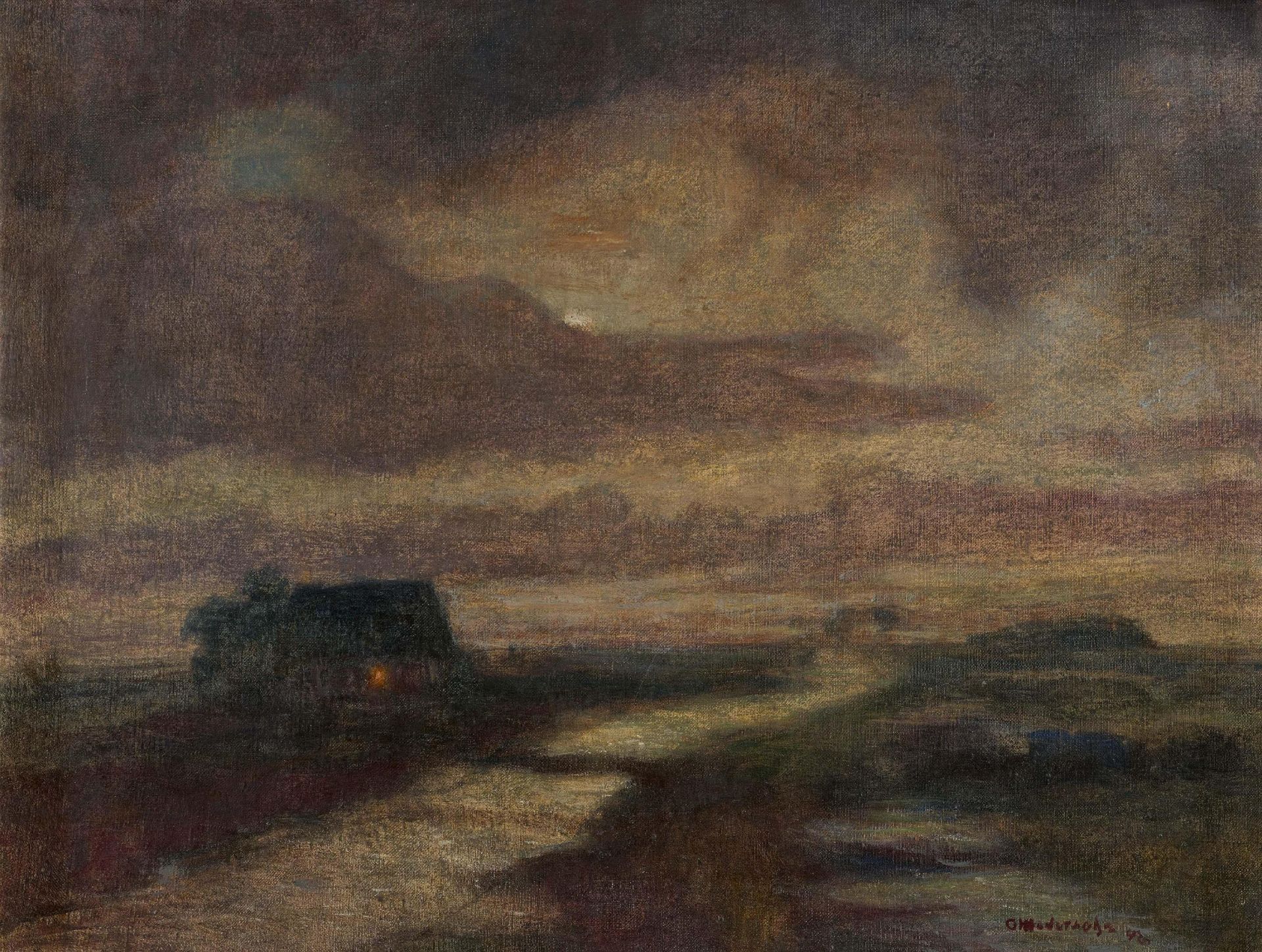 Otto Modersohn: Mondnacht im Moor