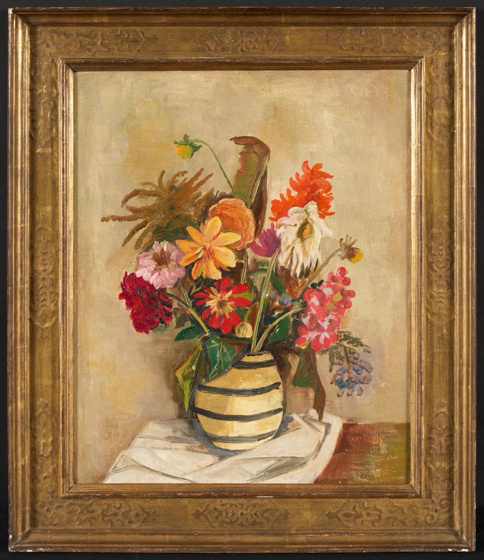 Karl Hofer: Blumenstillleben (Sommerblumen in einer Vase) - Image 2 of 4