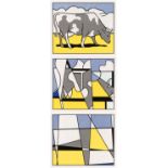 Roy Lichtenstein: Cow Triptych (Cow Going Abstract)