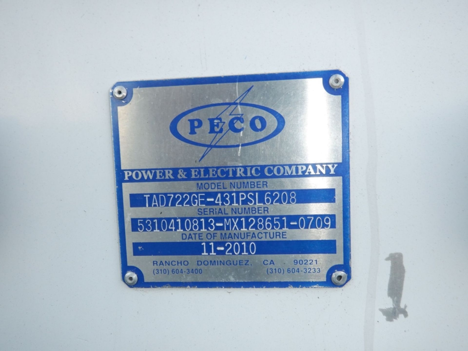 2011 Power & Electric TAD722GE-431PSL6208 Genset, - Image 19 of 20