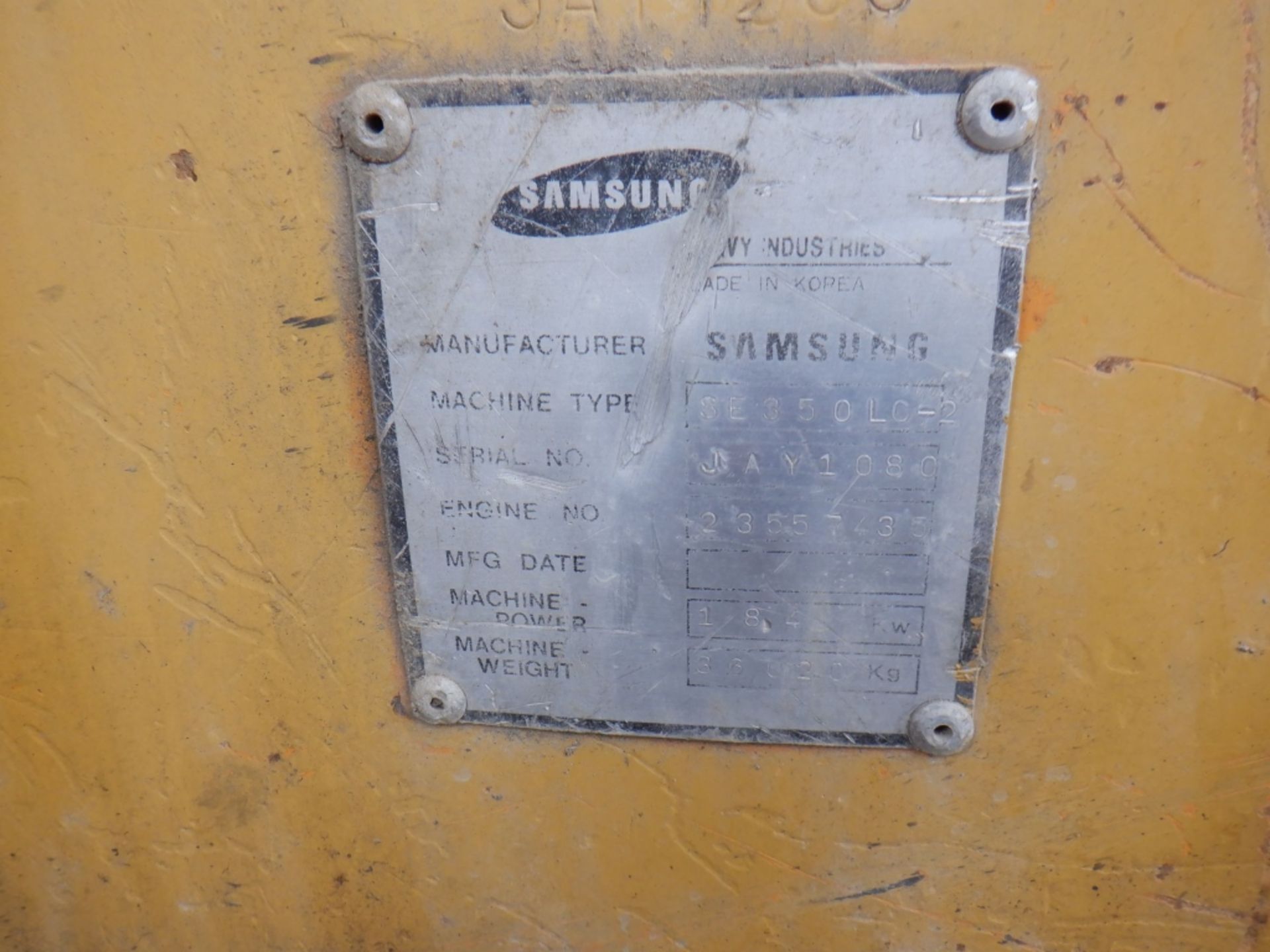 Samsung SE350LC-2 Excavator, - Image 5 of 19