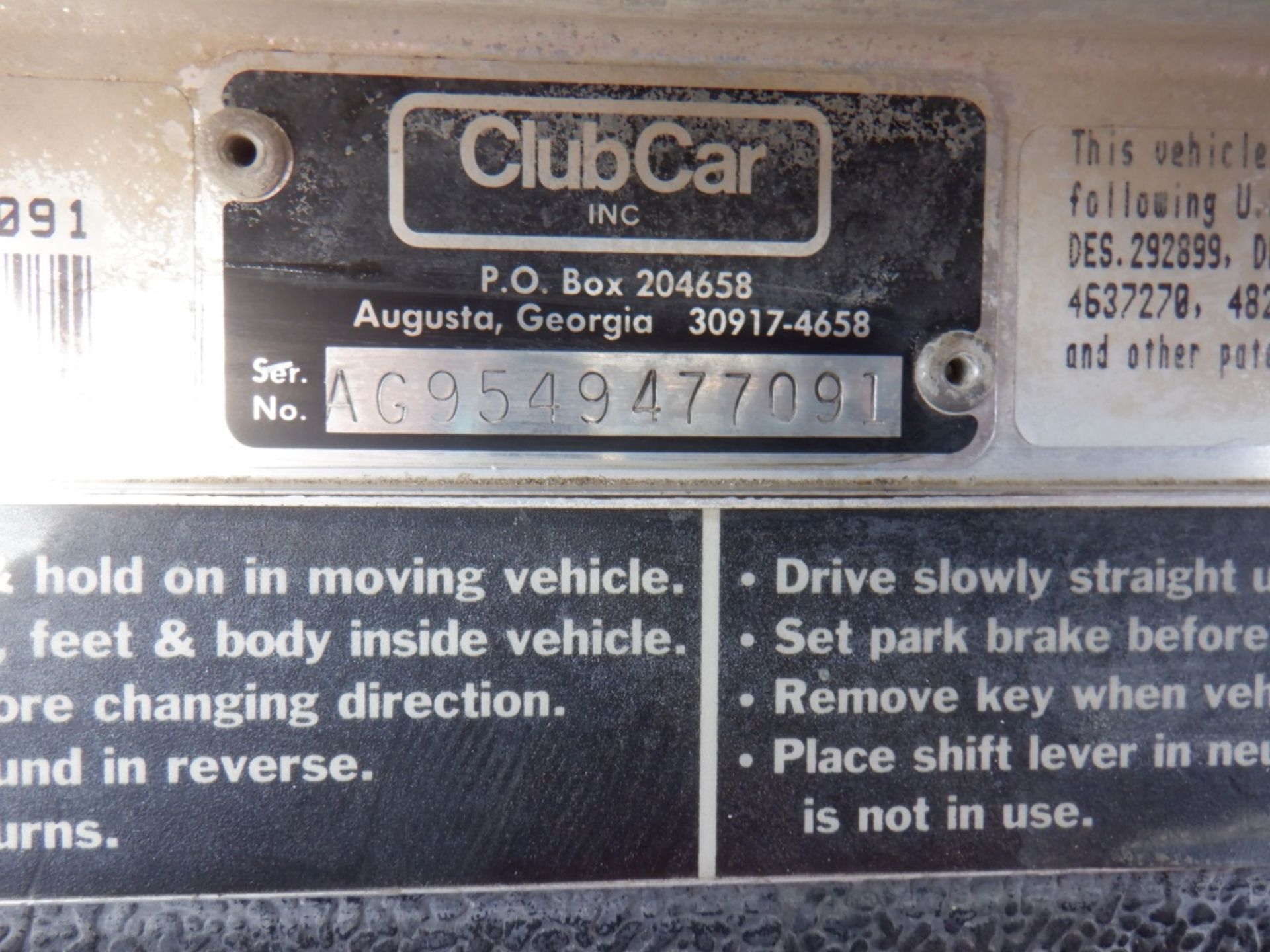 Club Car Golf Cart, - Image 16 of 16