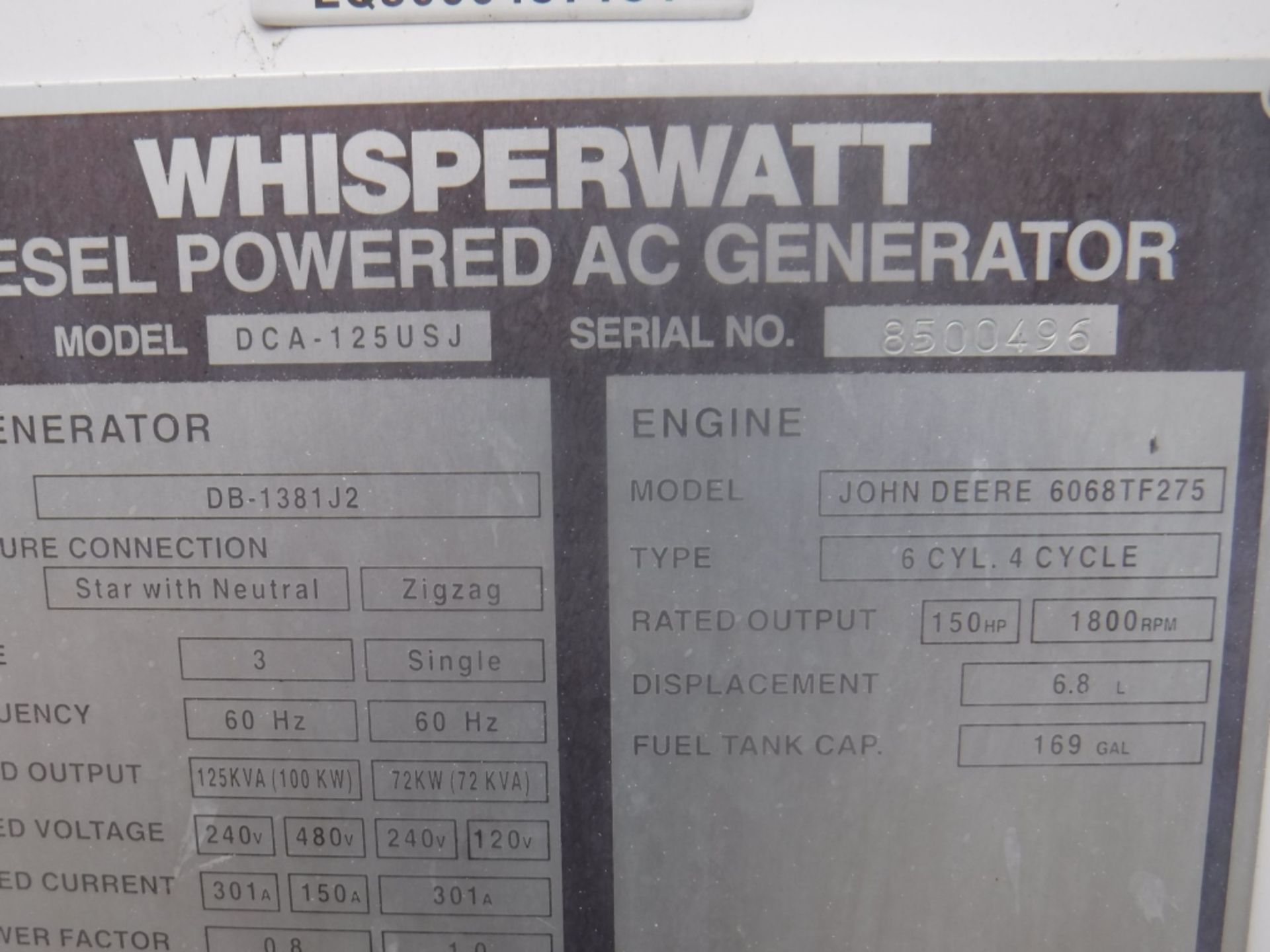 MQ Power DB-1381J2 100 KW Generator, - Image 14 of 15