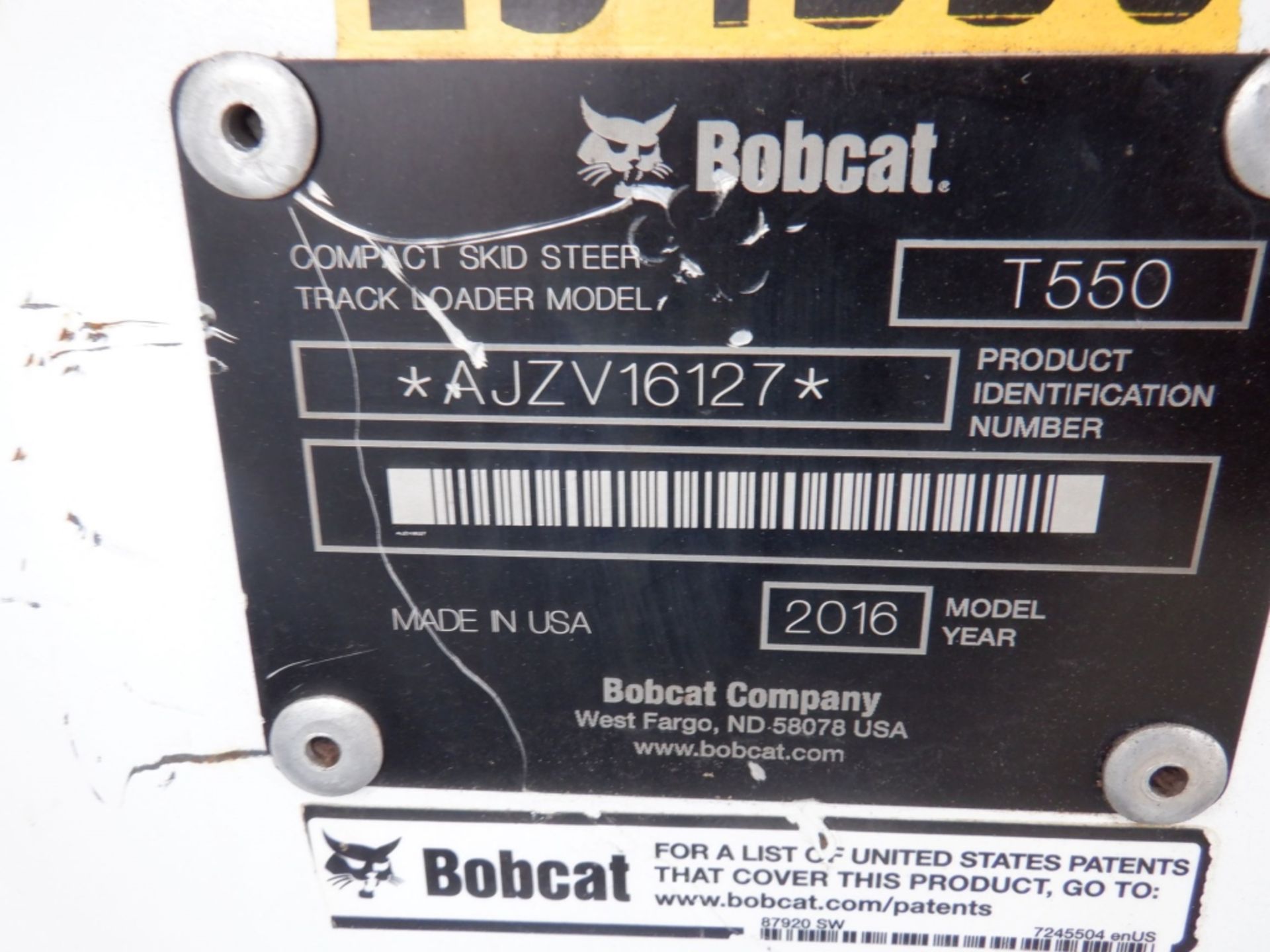 2016 Bobcat T550 Track Loader, - Image 28 of 28