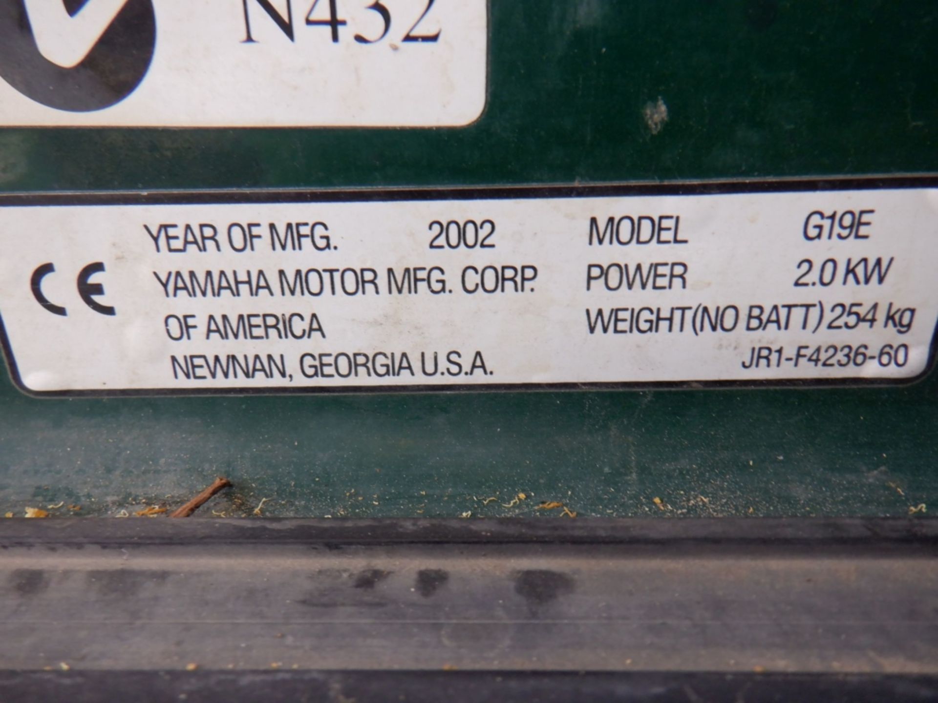 2002 Yamaha G19E Golf Cart, - Image 11 of 12
