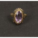 Amethyst Ring 333 GG, Gr. 58