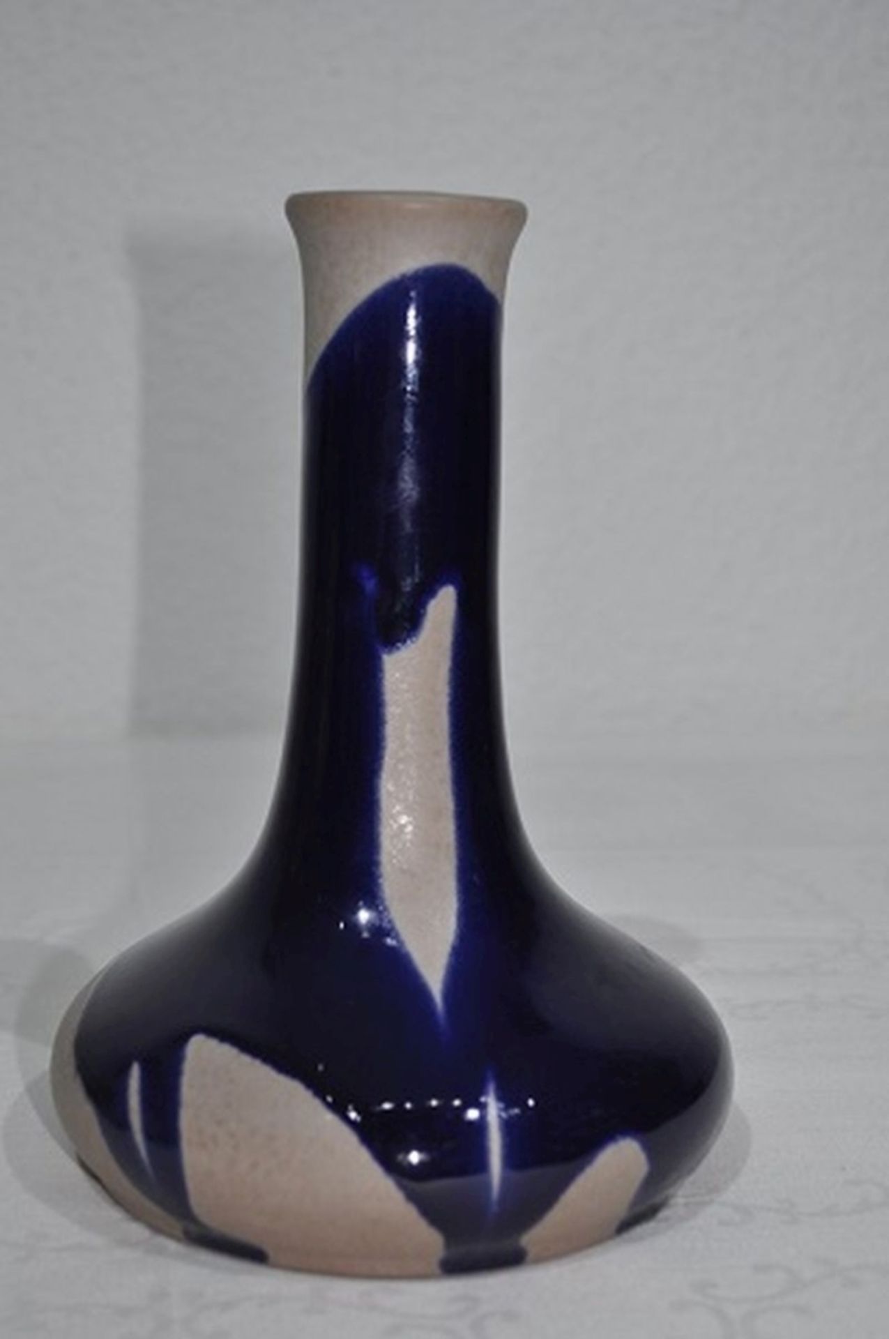 Außergewöhnliche Vase Grau Blau Laufglasur - Image 2 of 2