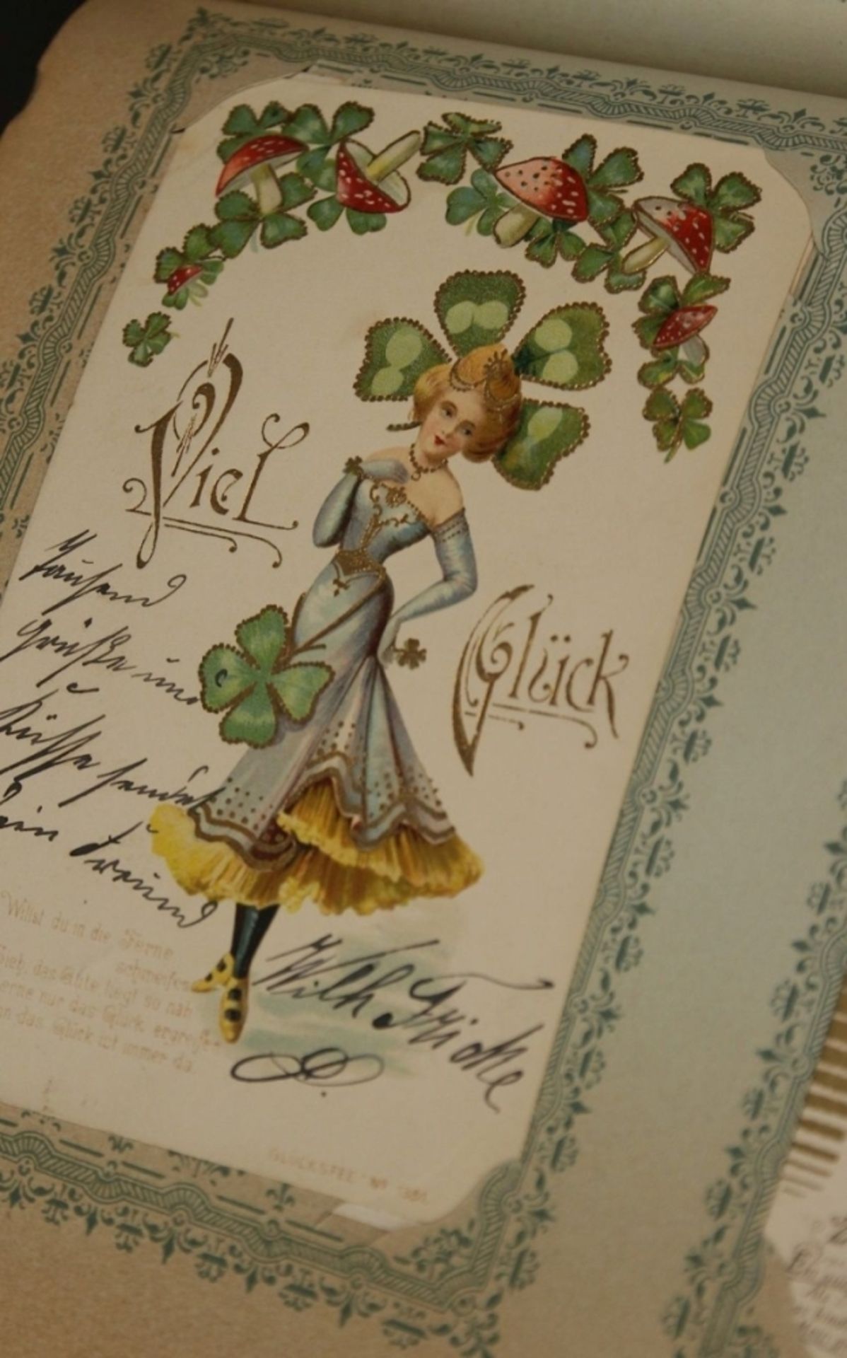 Für den Tierschutzverein Gifhorn: Antikes Jugendstil Postkarten Album - Bild 10 aus 14